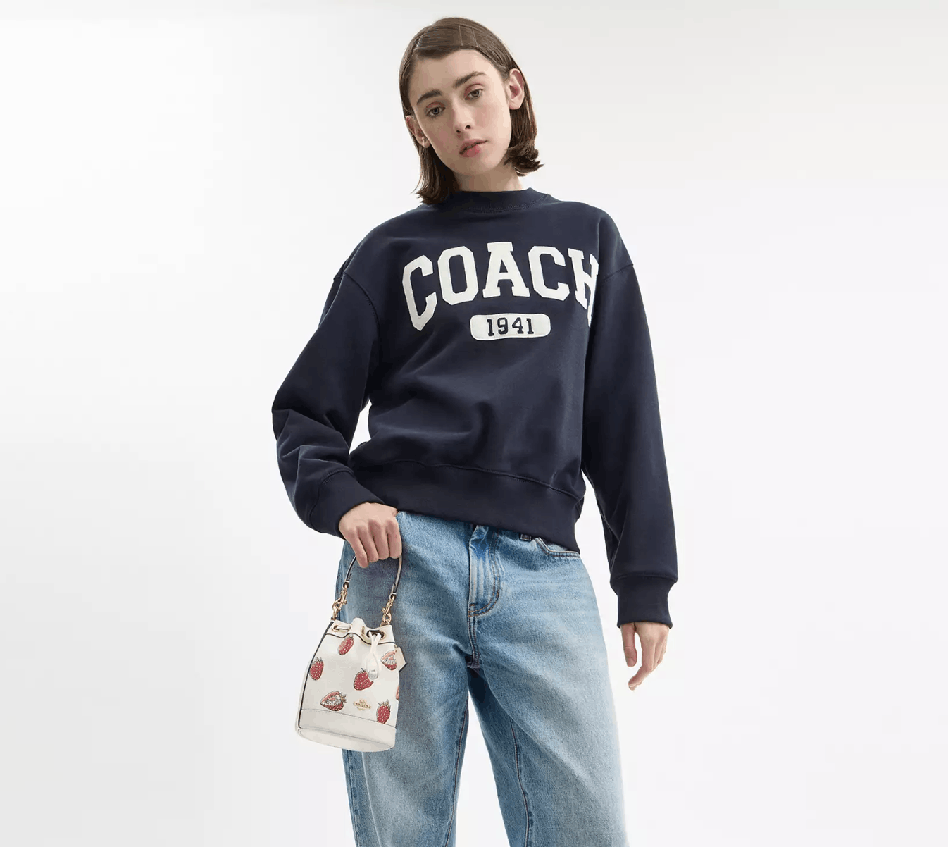 Coach NWT Coach Mini Bucket Bag With Strawberry Print CAL11 Size ONE SIZE - 7 Thumbnail