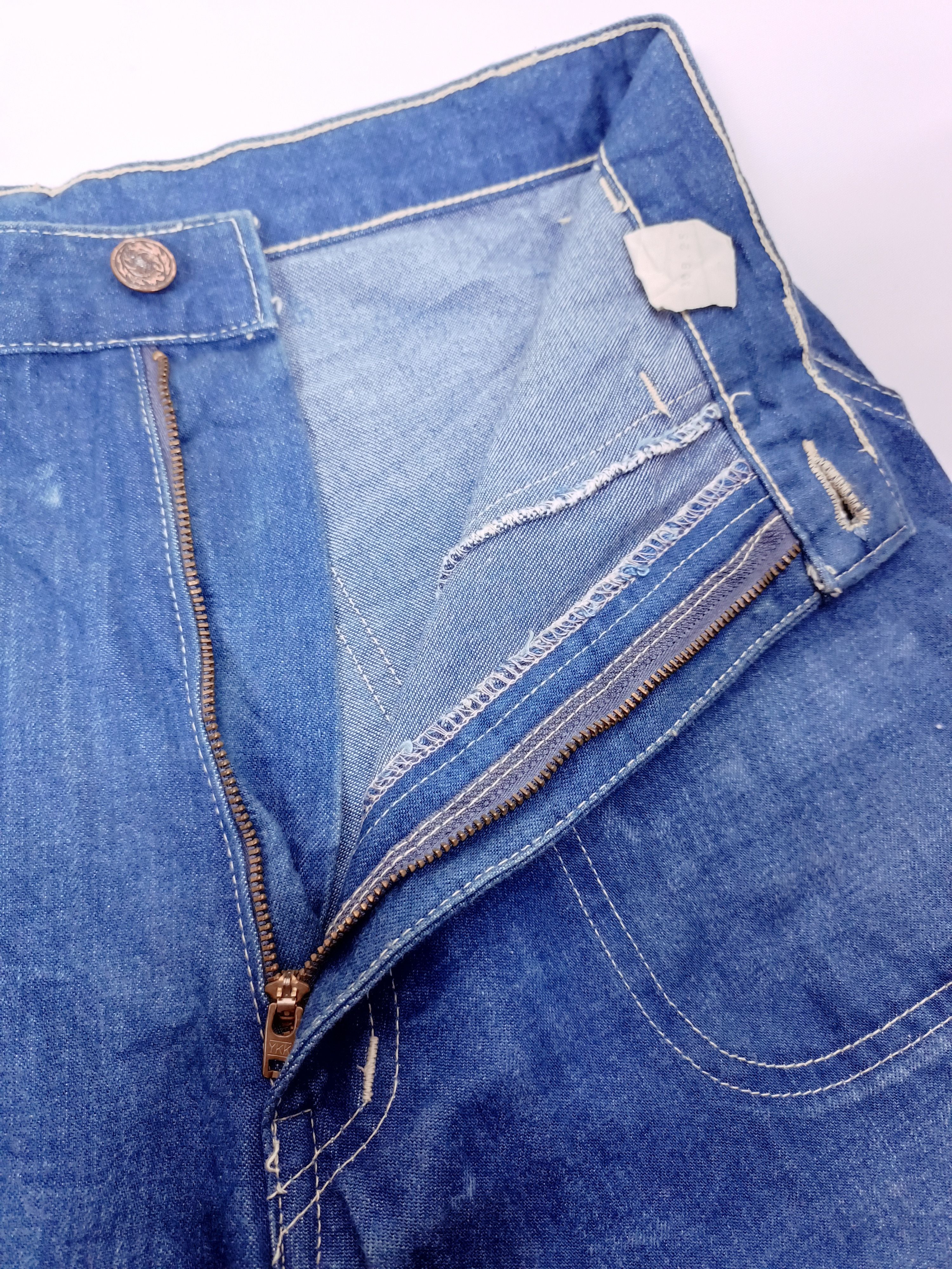 Japanese Brand Vintage Japanese Indigo Wide Leg Baggy Jeans Size 28" / US 6 / IT 42 - 9 Thumbnail