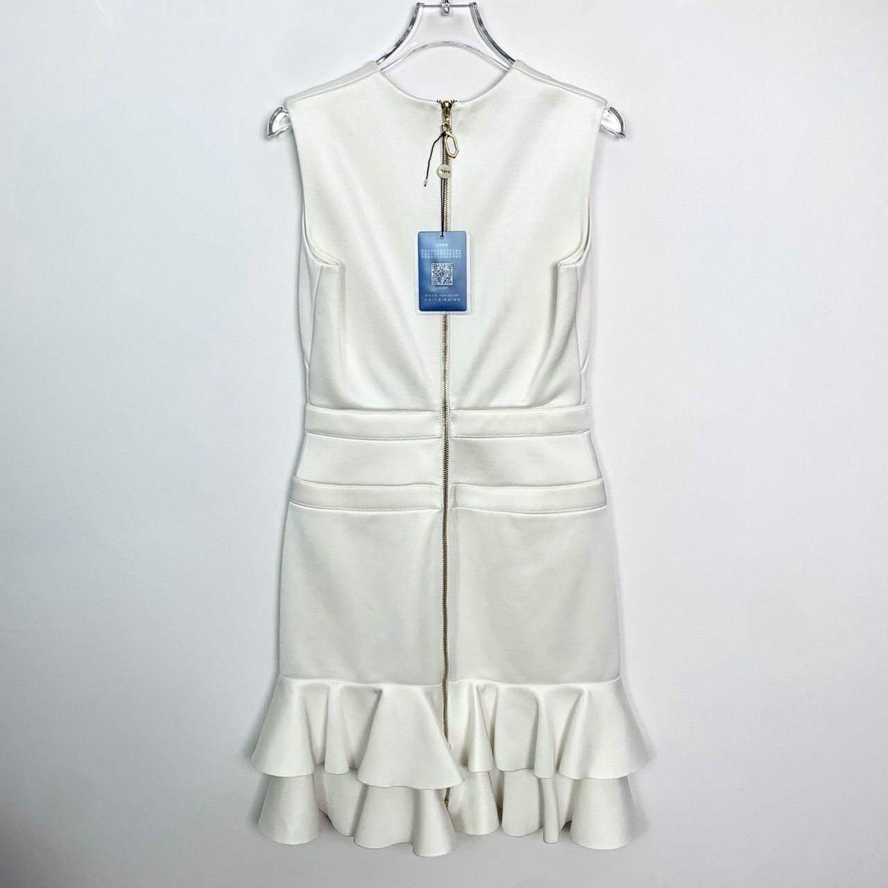 Louis Vuitton Louis Vuitton XS White Sleeveless Ruffle Hem Dress Made In I Size XS / US 0-2 / IT 36-38 - 6 Thumbnail