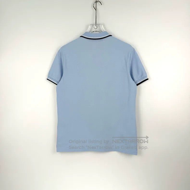 Prada Prada Light blue classic rubber logo short-sleeved polo sh Size US M / EU 48-50 / 2 - 4 Thumbnail