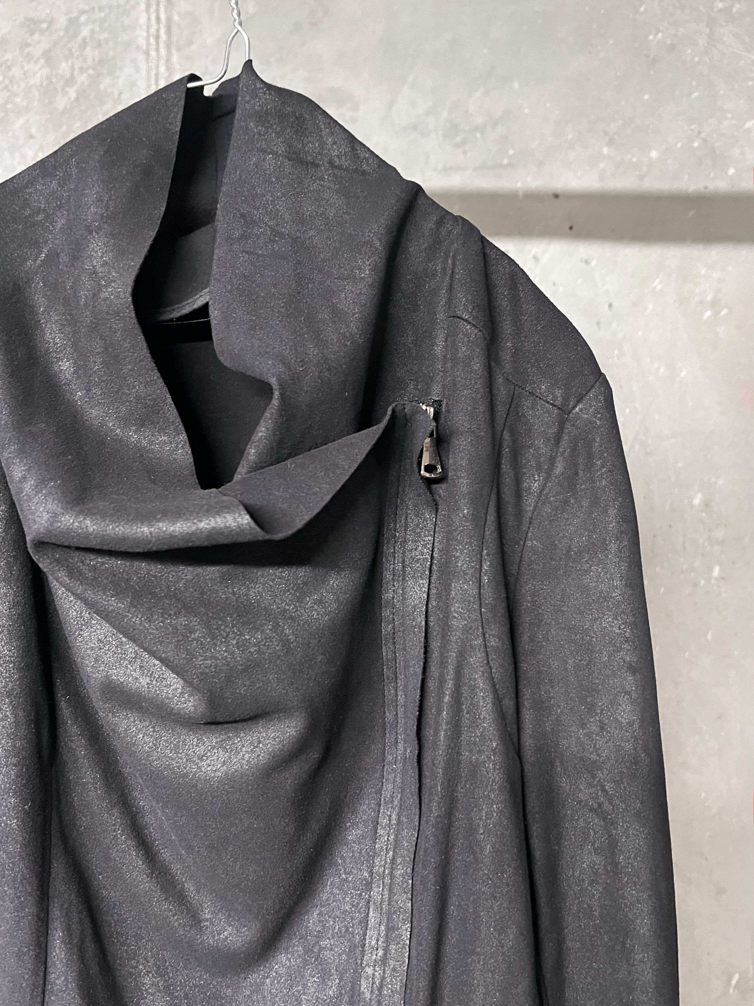 Japanese Brand Textured Black Architectural Wrap Jacket Size L / US 10 / IT 46 - 3 Thumbnail