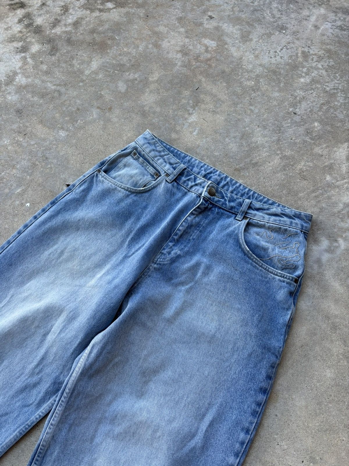 Derschutze Dershutze yasmin v3 Light Blue Baggy Denim Size US 32 / EU 48 - 4 Thumbnail