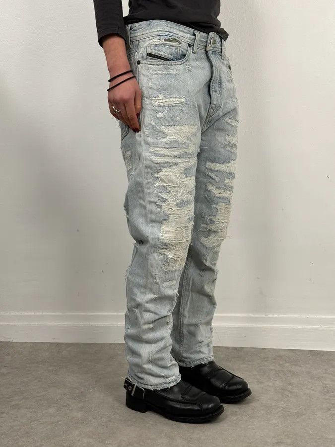 Diesel Diesel Blue Distressed Denim Jeans Size US 32 / EU 48 - 2 Thumbnail