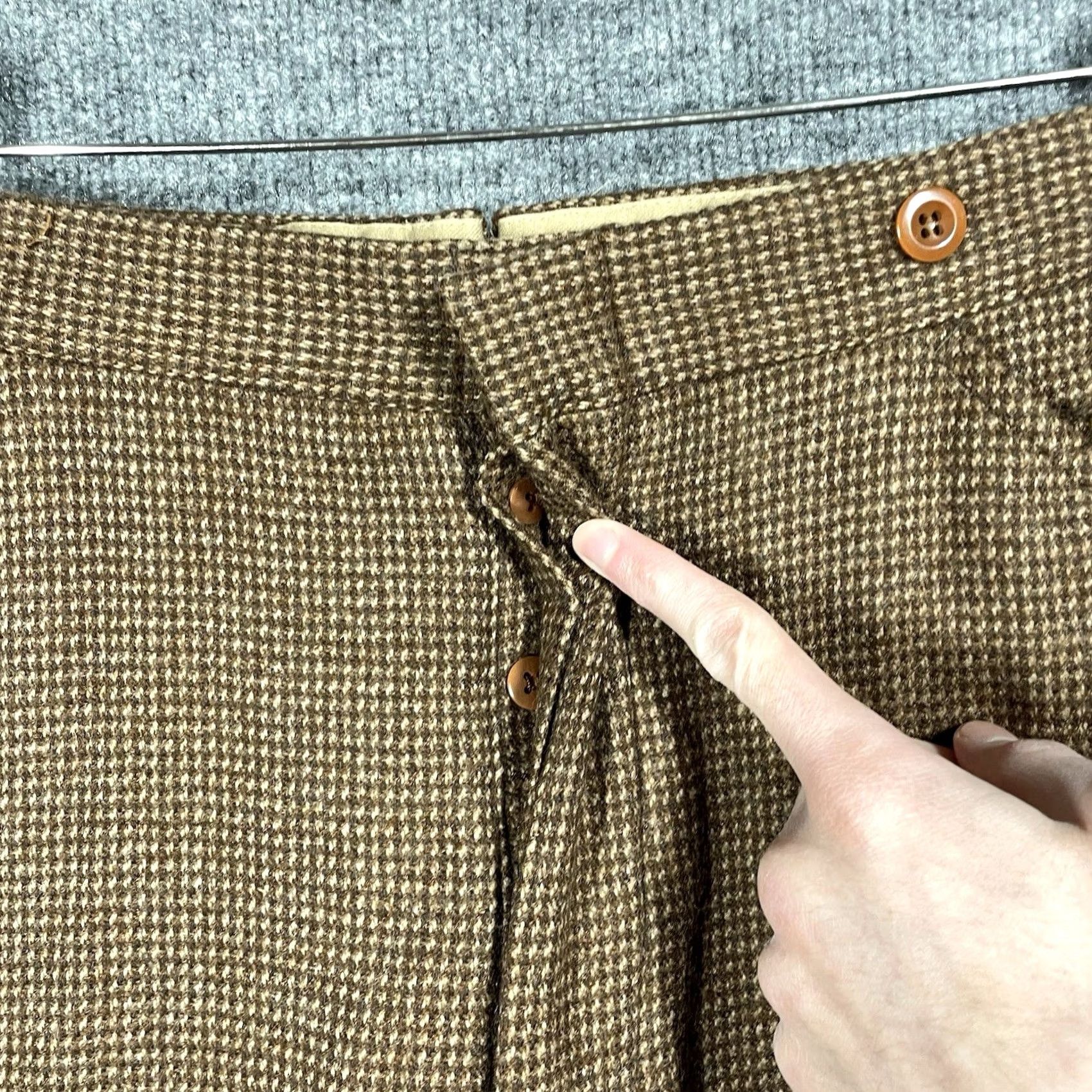 Polo Ralph Lauren VINTAGE Polo Ralph Lauren Pants Mens 32x30 Tweed Wool USA 80s 90s Size US XS / EU 42 / 0 - 5 Thumbnail