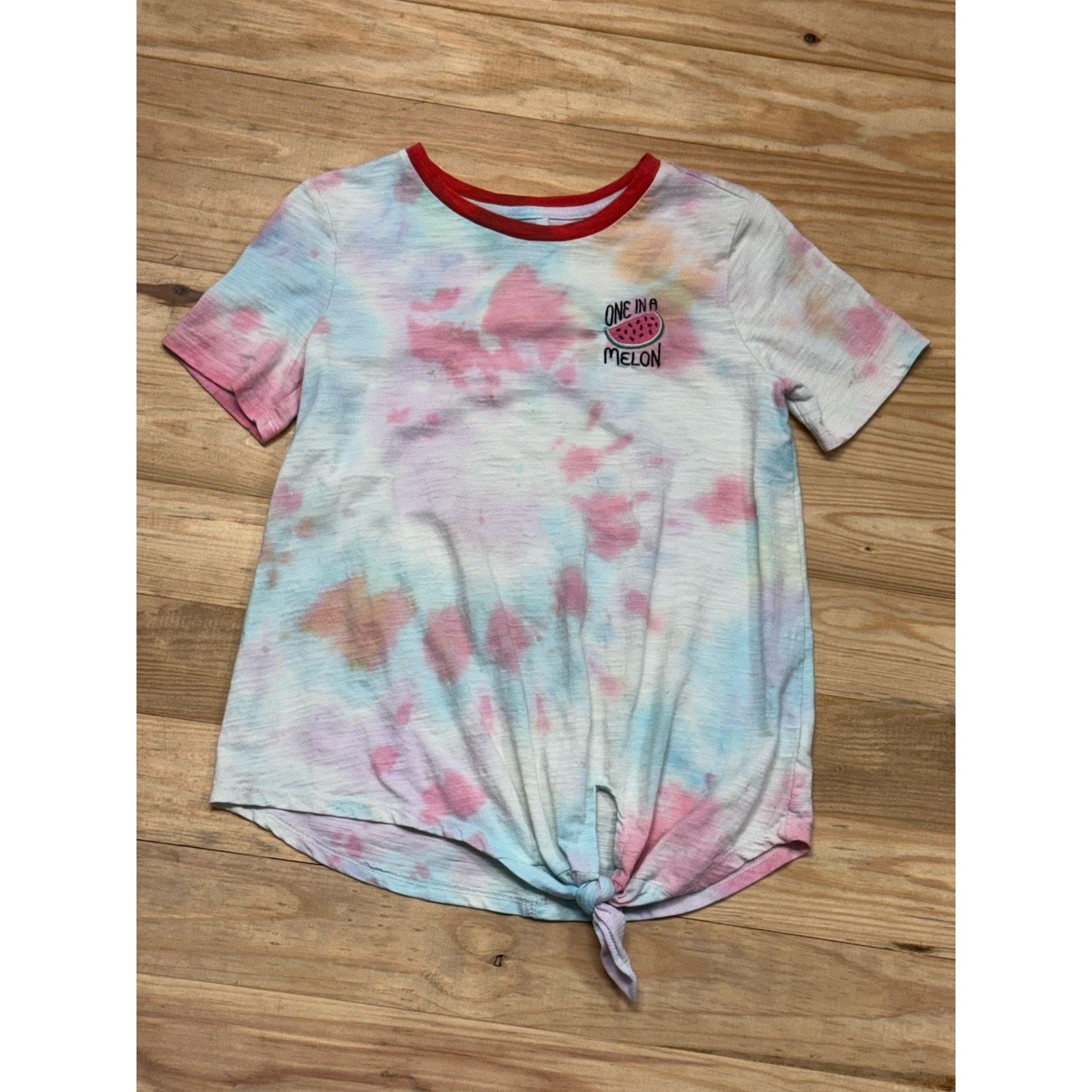 Old Navy Old Navy Girl’s Short Sleeve Tie Dye One In A Melon T-shirt Size M / US 6-8 / IT 42-44 - 1 Thumbnail