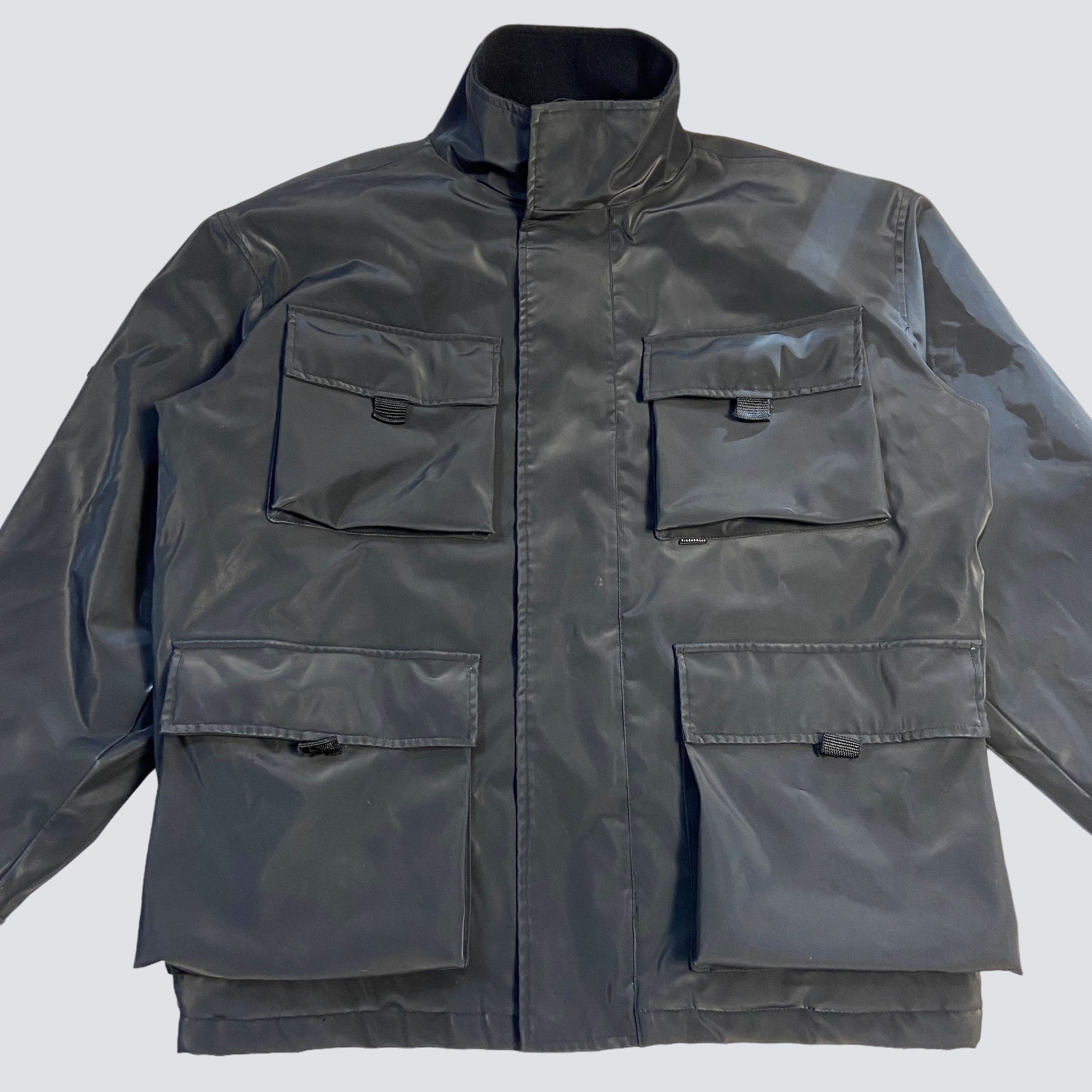 Other EISENEGGER MULTIPOCKET RUBBER SHIMMER RARE JACKET - № 2130 Size US L / EU 52-54 / 3 - 3 Thumbnail