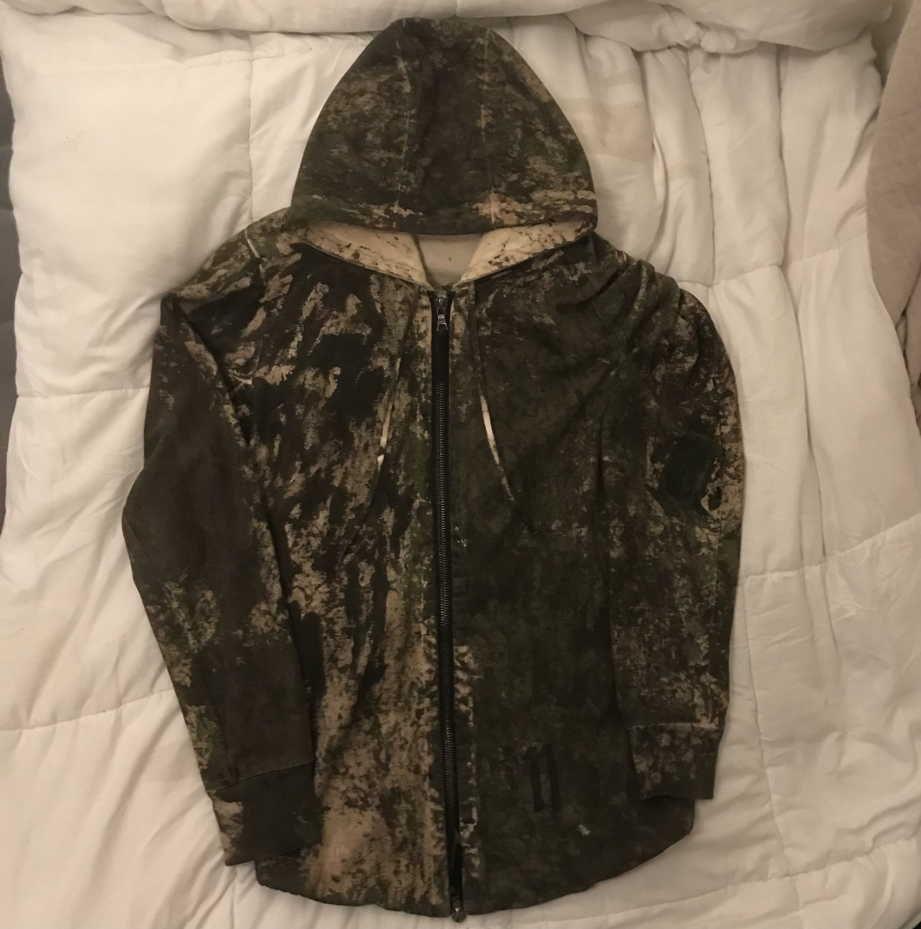 11 By Boris Bidjan Saberi Green Cotton Camouflage Hooded Sweater Size L Size US L / EU 52-54 / 3 - 2 Thumbnail
