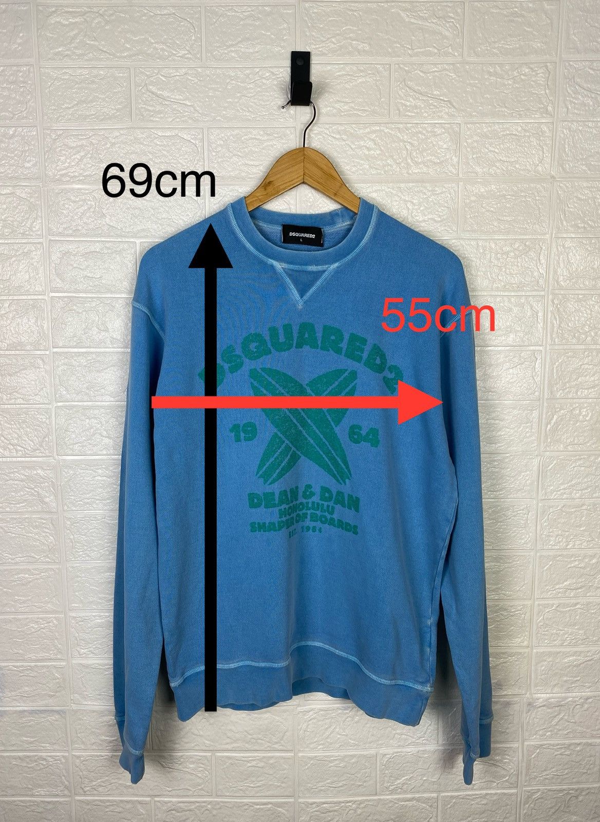 Dsquared2 DSQUARED Sweatshirt Blue Big Logo Size L Size US L / EU 52-54 / 3 - 2 Thumbnail