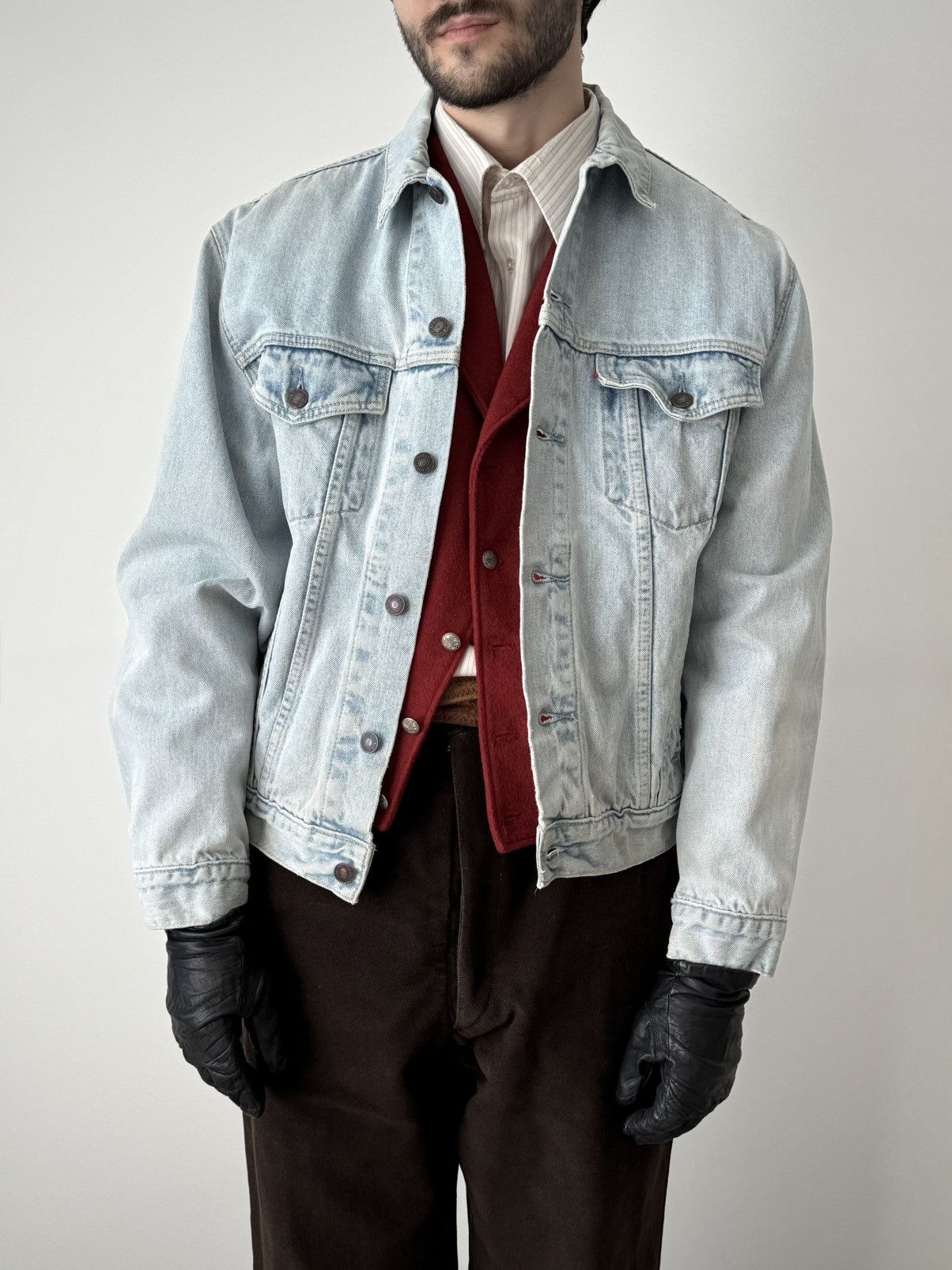 Levi's Vintage 1990s Levi's 70503 'Light Blue' Trucker Jacket Size US L / EU 52-54 / 3 - 1 Thumbnail