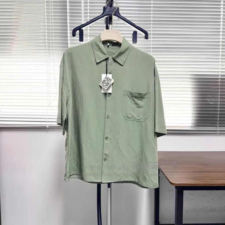 Loewe Loewe size 37 Green Short Sleeve Shirt, Embroidered Logo, P Size US S / EU 44-46 / 1 - 1 Thumbnail