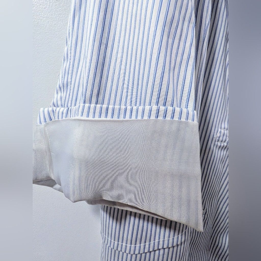 Maison Margiela Maison Martin Margiela Blue Striped Trench Coat Size S / US 4 / IT 40 - 9 Thumbnail