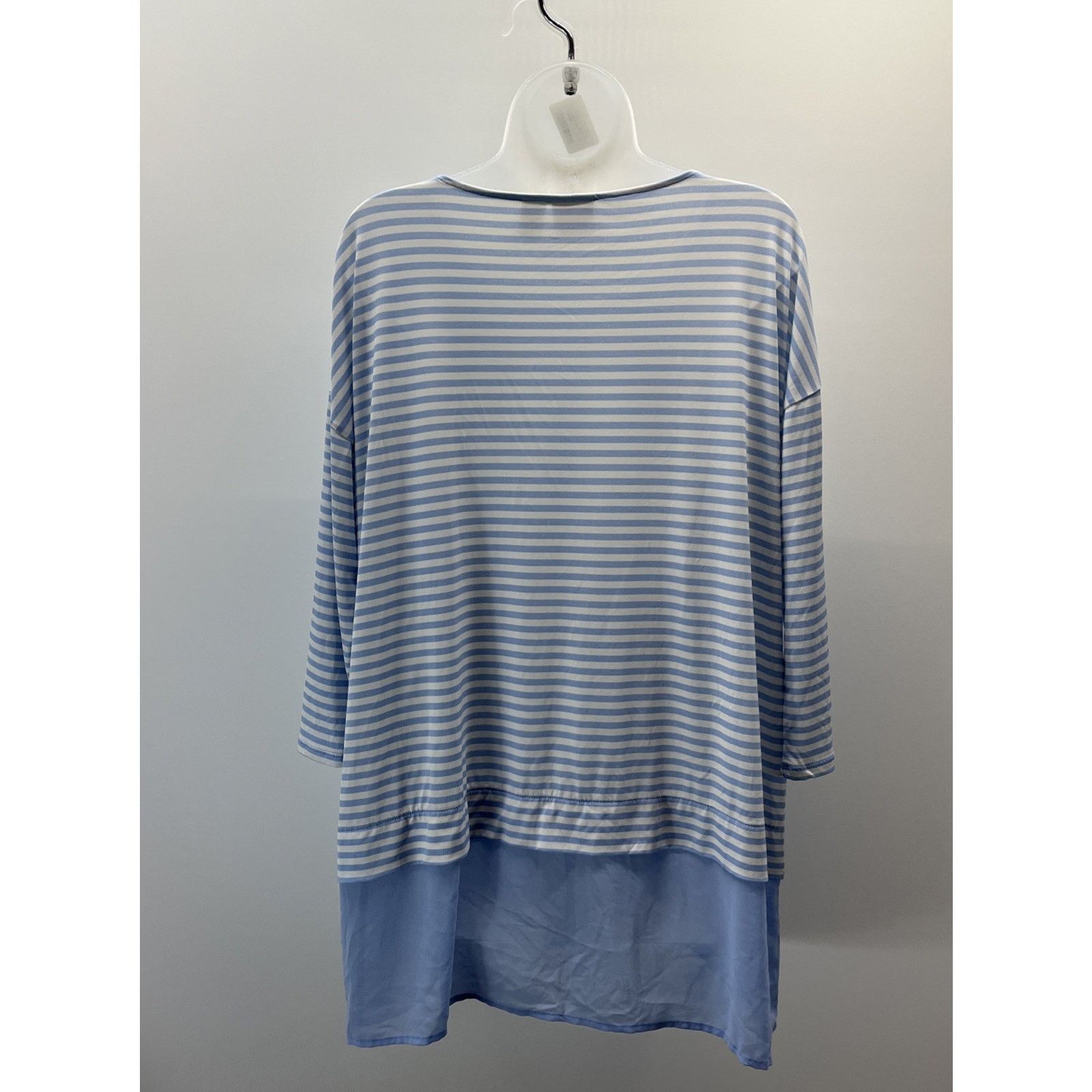 Chicos Chicos Light Blue Stripe 3/4 Sleeve Tunic Top Size 2 Size XS / US 0-2 / IT 36-38 - 4 Thumbnail