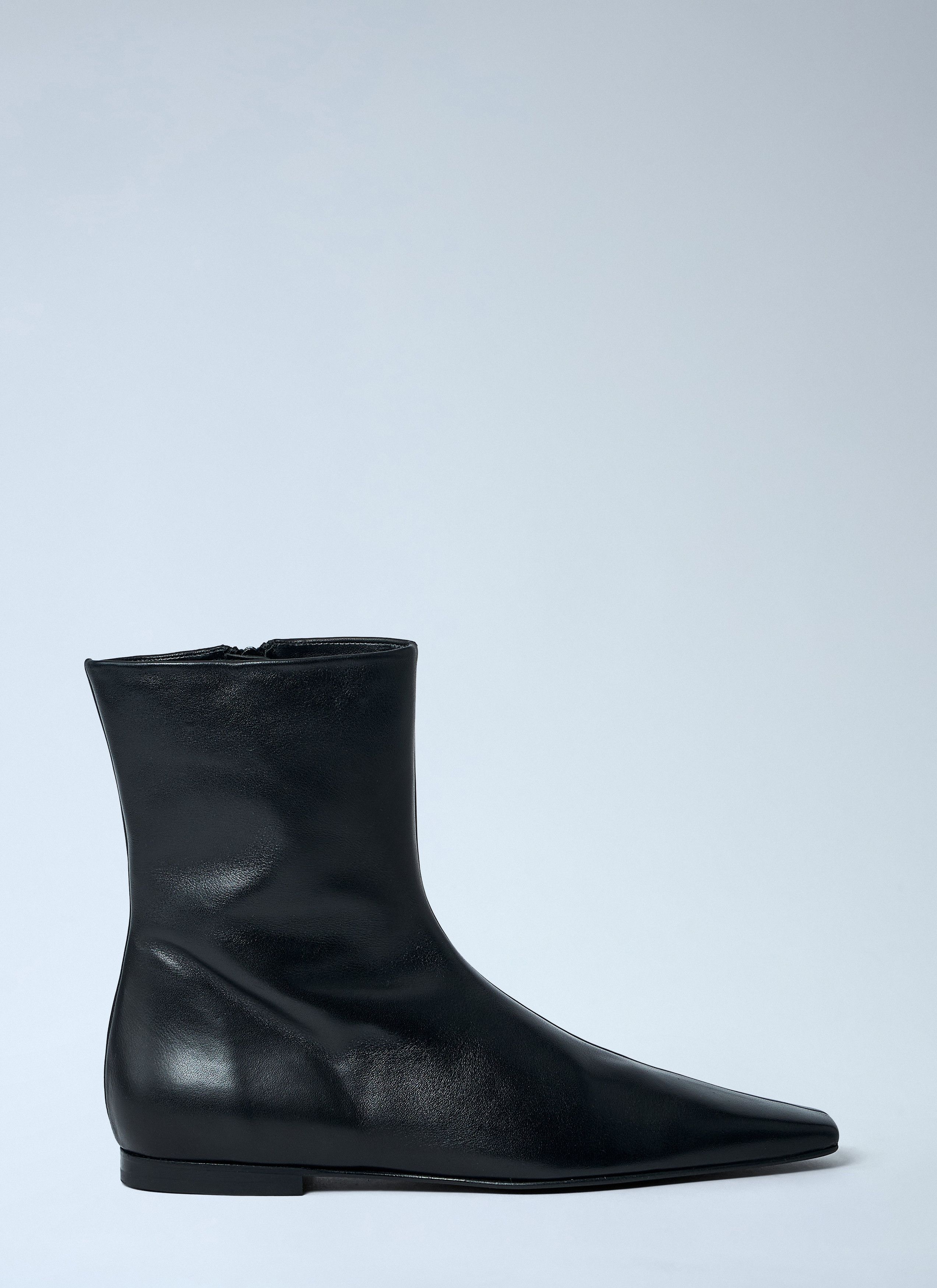 Zipped Leather Chelsea Boots