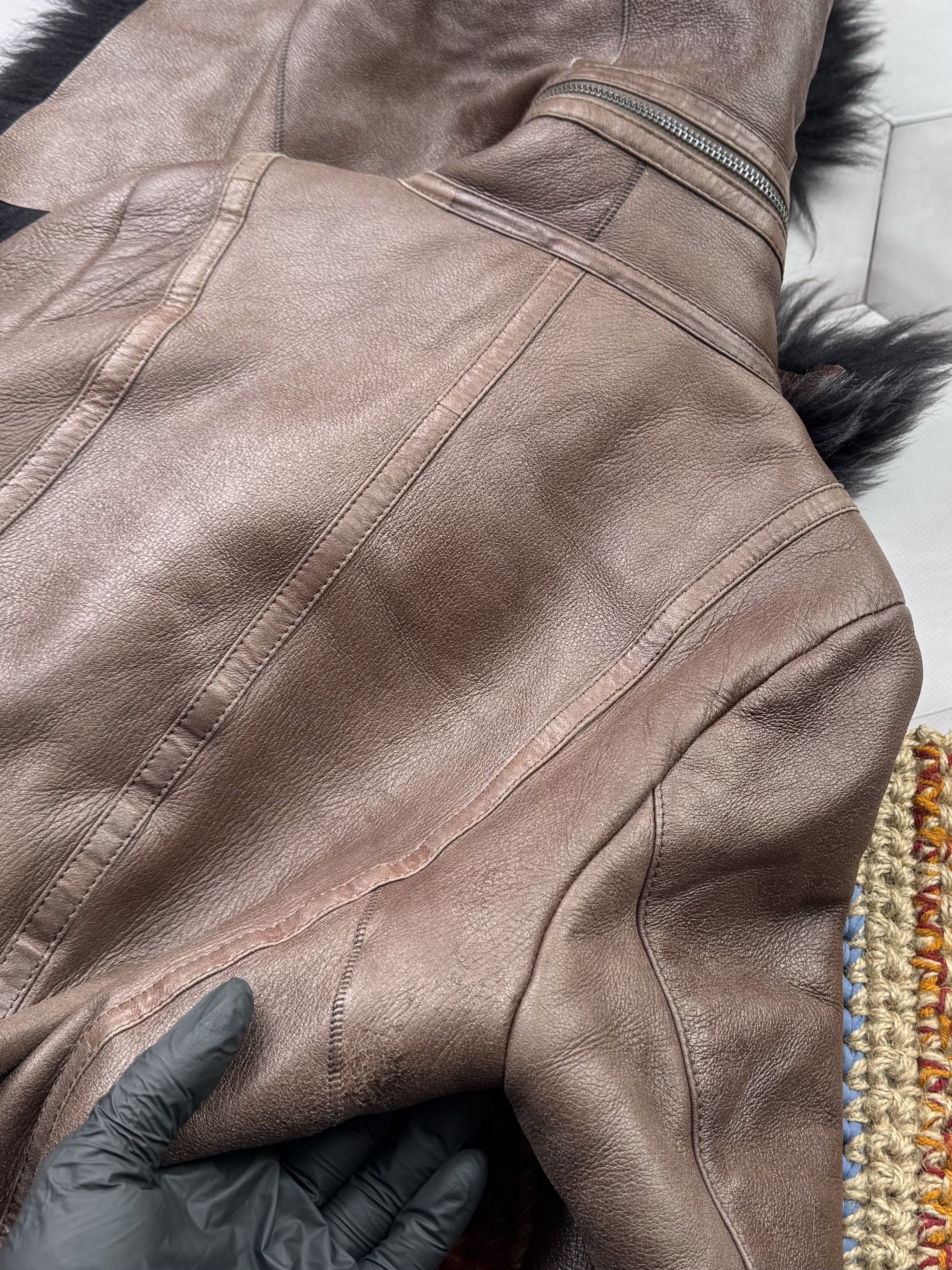 Japanese Brand Vintage Real Sheepskin Coat (E4) Size S / US 4 / IT 40 - 13 Thumbnail