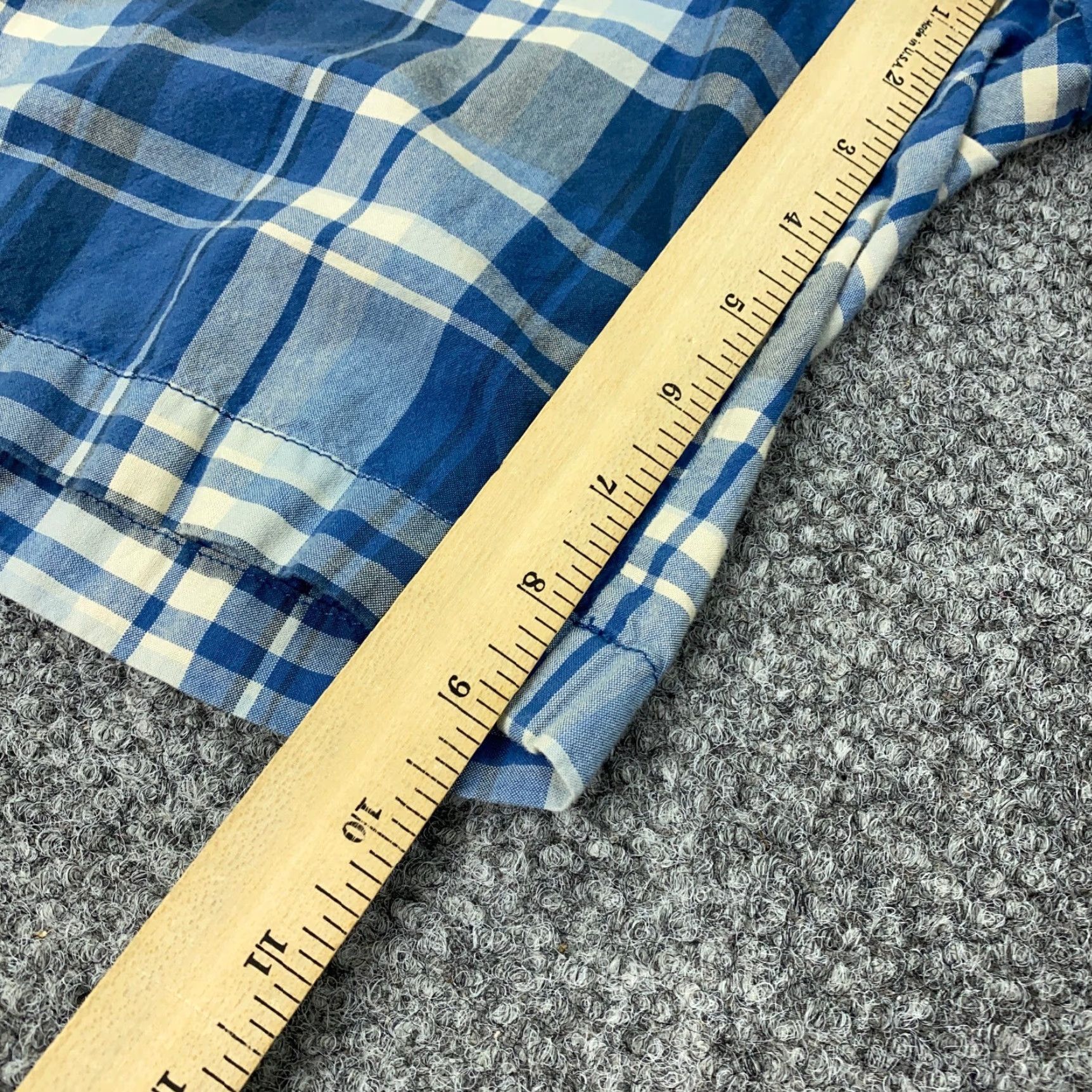 Vintage VINTAGE L.L. Bean Mens Shorts Bermuda 34W Cotton Plaid Blue Spring Summer Casual Size US 34 / EU 50 - 4 Thumbnail