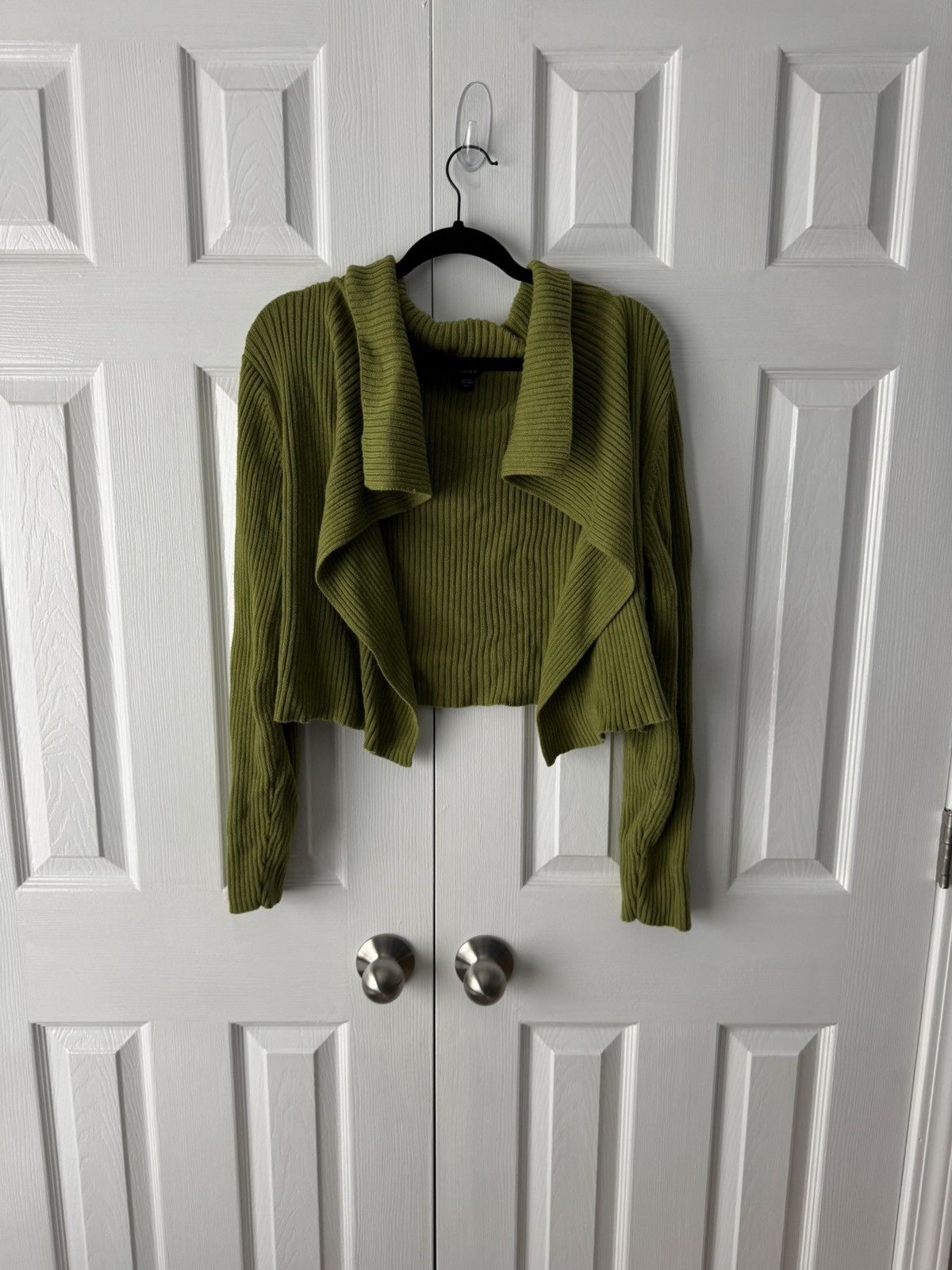 Eileen Fisher Eileen Fisher Cardigan Ribbed Olive Green Cotton XL Size XL / US 12-14 / IT 48-50 - 3 Thumbnail