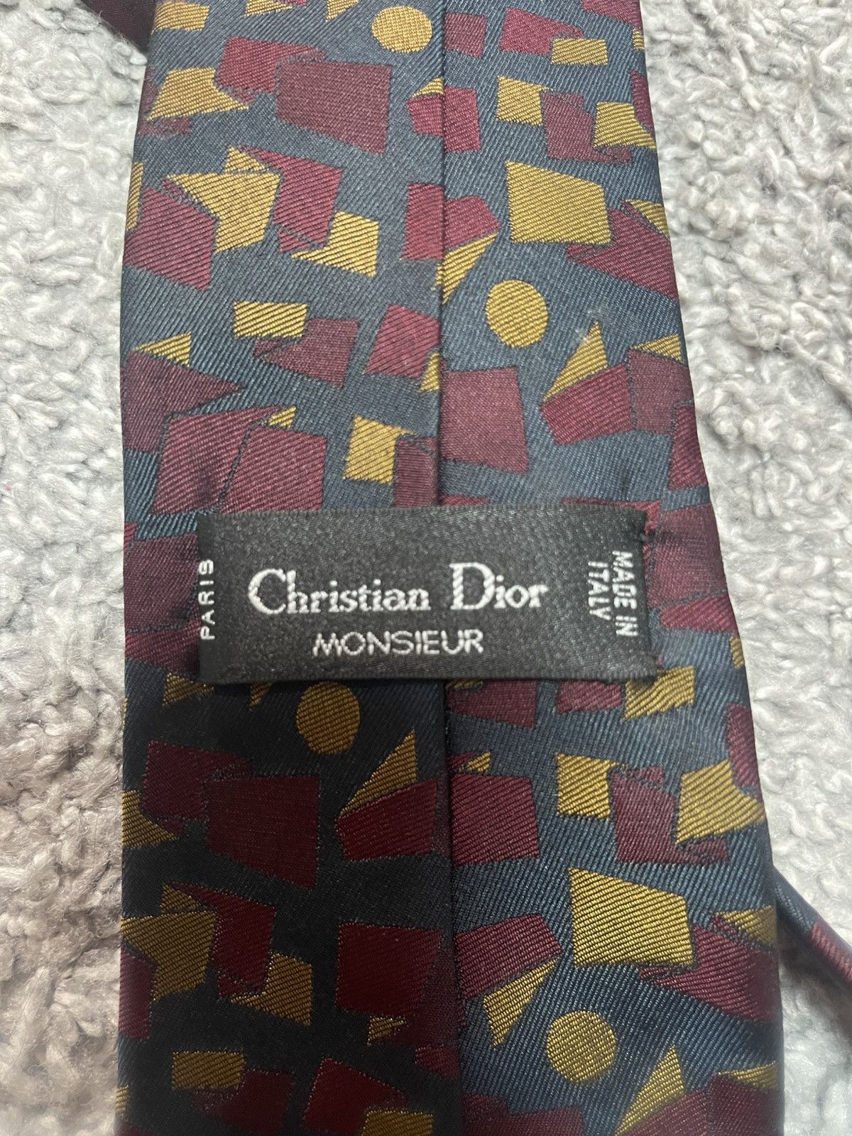 Christian Dior Monsieur Christian Dior Monsieur Vintage Abstract Tie Size ONE SIZE - 3 Thumbnail