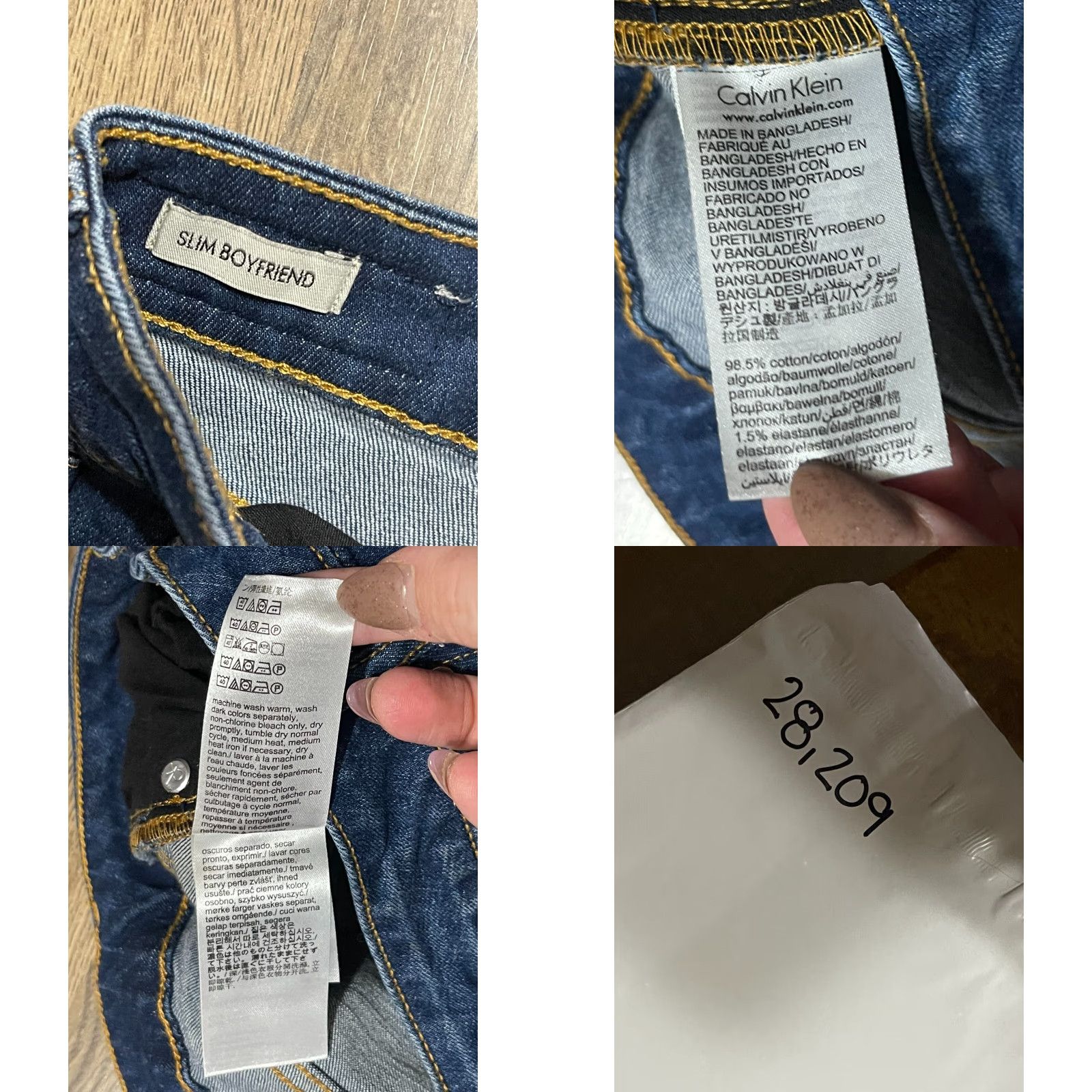 Calvin Klein Calvin Klein Jeans Women's Jeans, Blue Denim Slim Boyfriend Pockets Size 2 Regular Inseam 26.5 in Womens Size 26" / US 2 / IT 38 - 8 Thumbnail