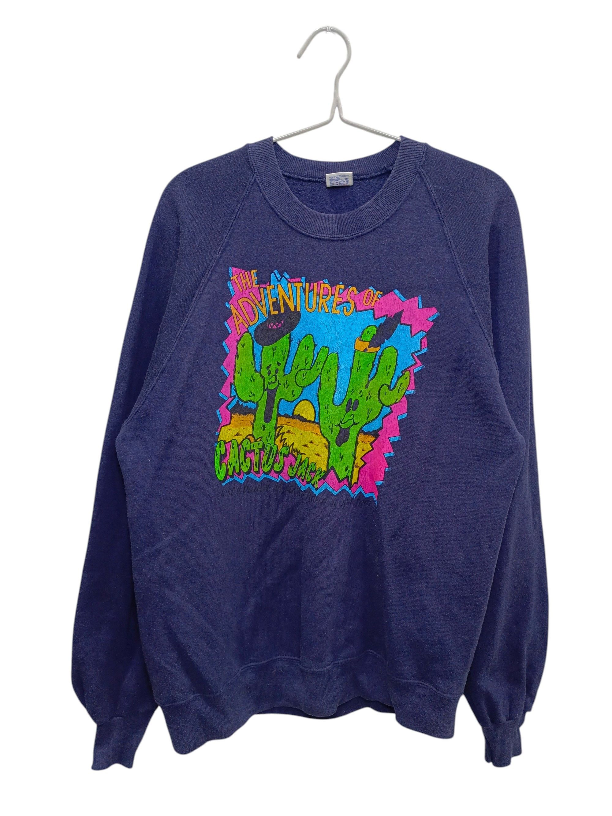 Vintage Vintage 90s Sweatshirt The Adventures Cactus Jack Size US XL / EU 56 / 4 - 3 Thumbnail