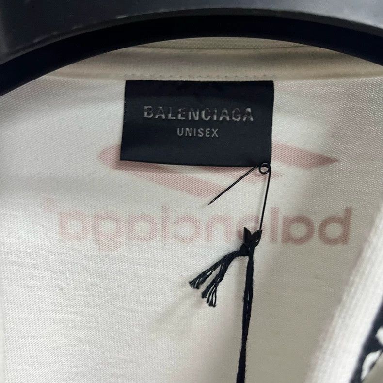 Balenciaga Balenciaga White logo monogram printed casual short sleeves Size US M / EU 48-50 / 2 - 2 Thumbnail
