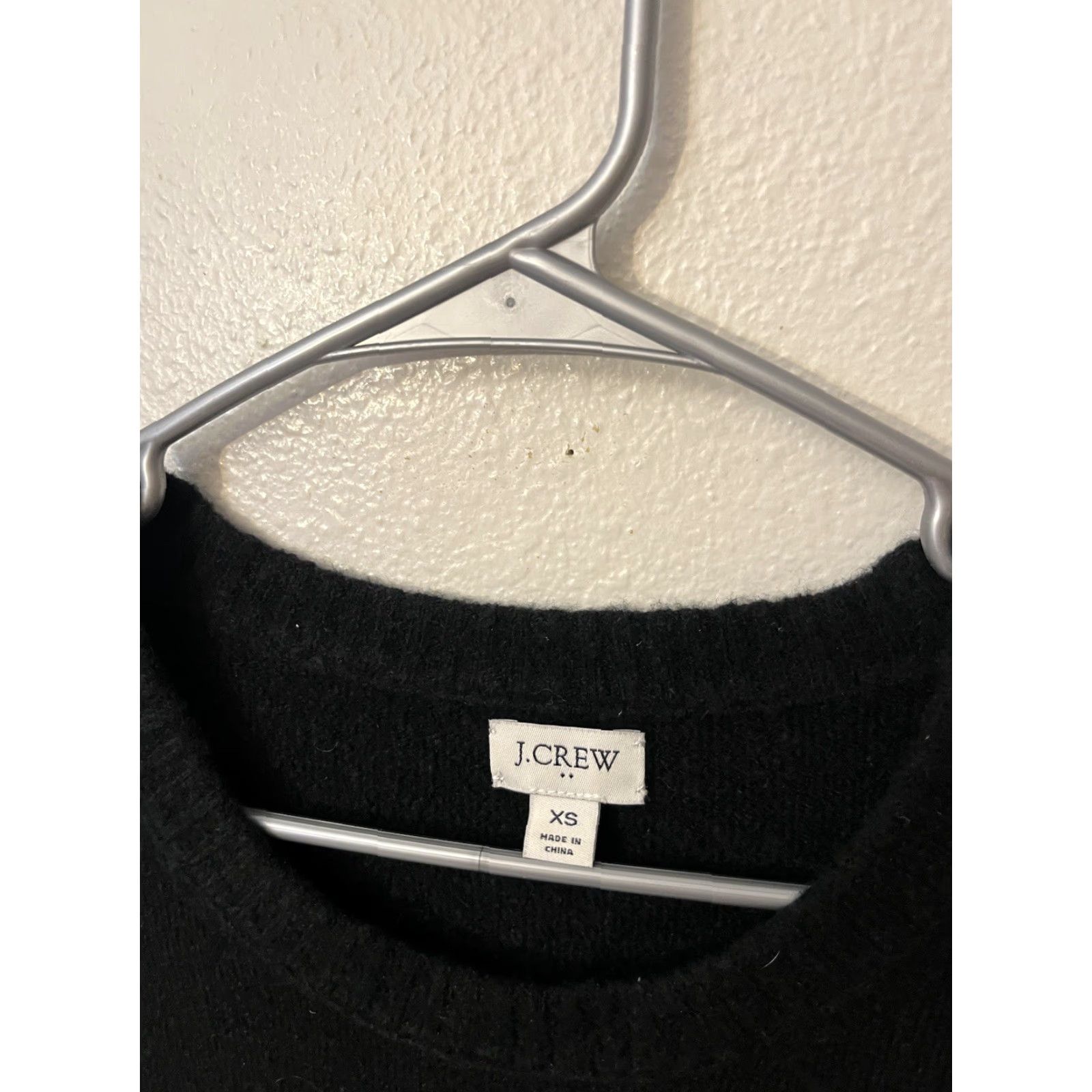 J.Crew VINTAGE J.CREW AC625 XS Classic Black Crewneck Sweater in Extra-Soft Yarn Size XS / US 0-2 / IT 36-38 - 3 Thumbnail