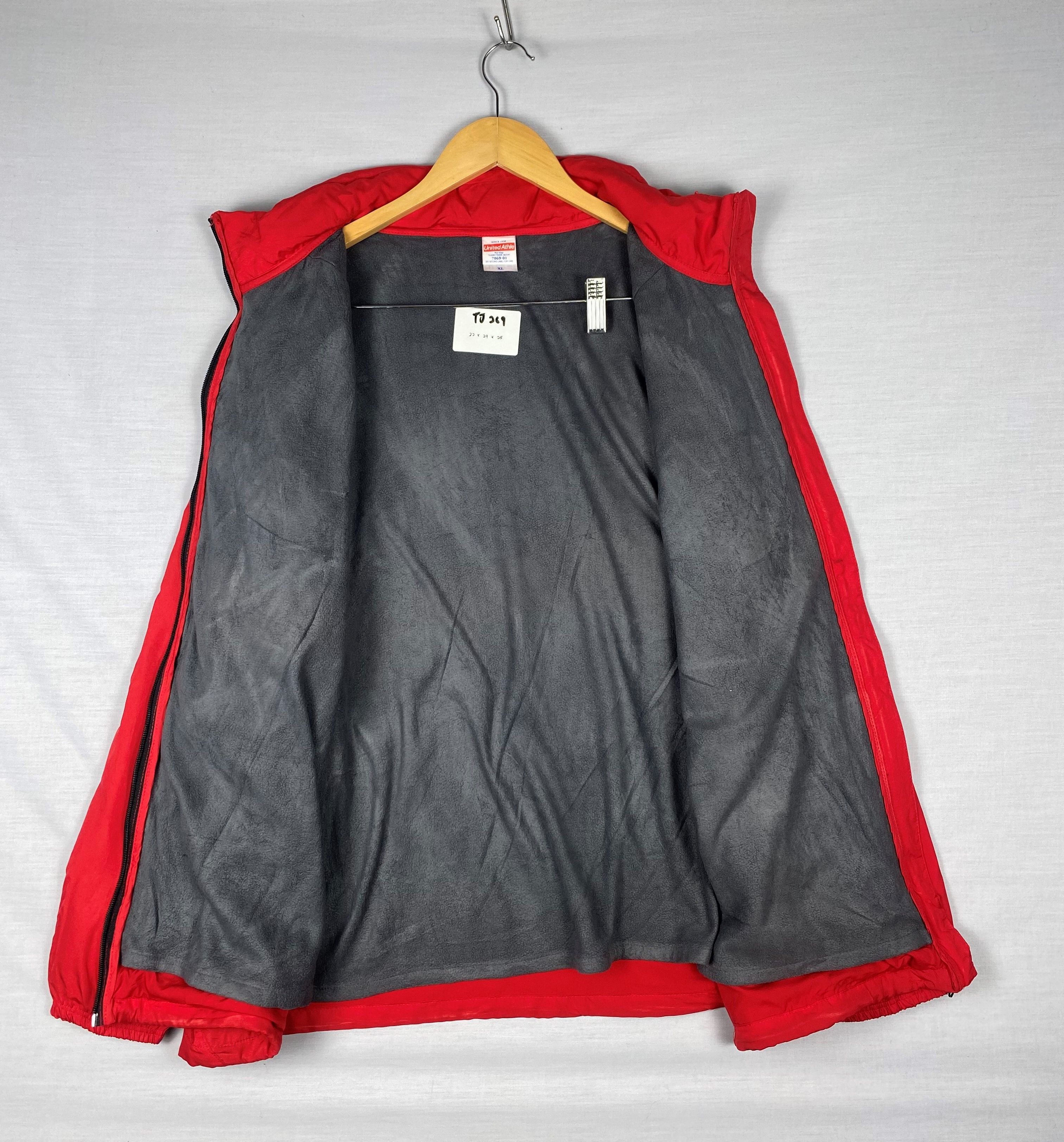 Japanese Brand Vintage United Athle Zip Up Red Light Jacket Size US XL / EU 56 / 4 - 3 Thumbnail