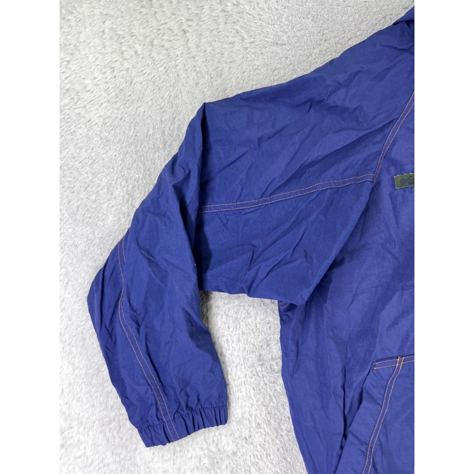 Vintage VINTAGE Columbia Jacket Women Medium Purple Full Zip Hooded Nylon Shell Pockets Size M / US 6-8 / IT 42-44 - 3 Thumbnail