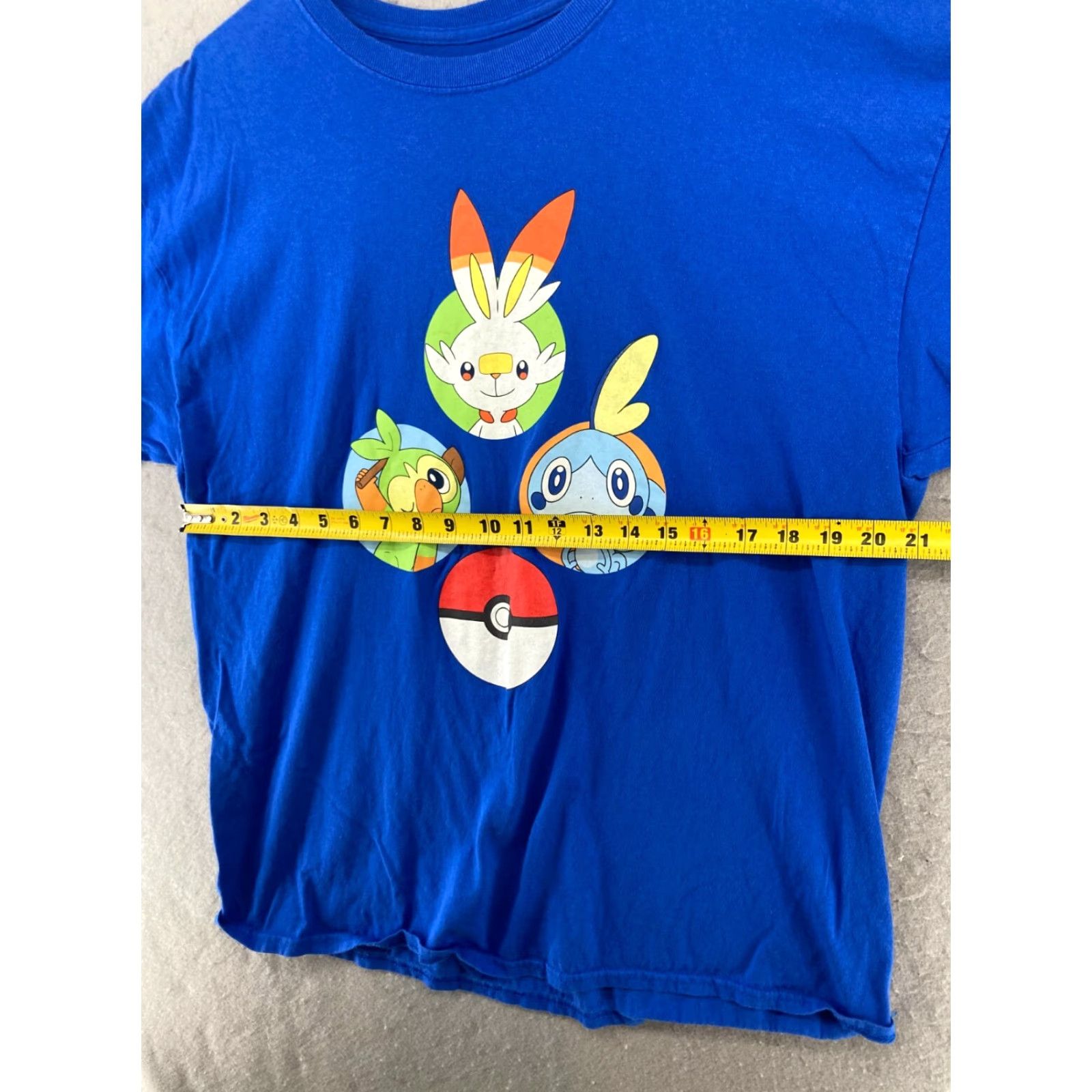 Vintage Pokemon TShirt Men XL Blue Pokeball Graphic Print Anime Shirt Adult Regular Cotton Jersey Short Sleeve Crew Neck Size US XL / EU 56 / 4 - 2 Thumbnail