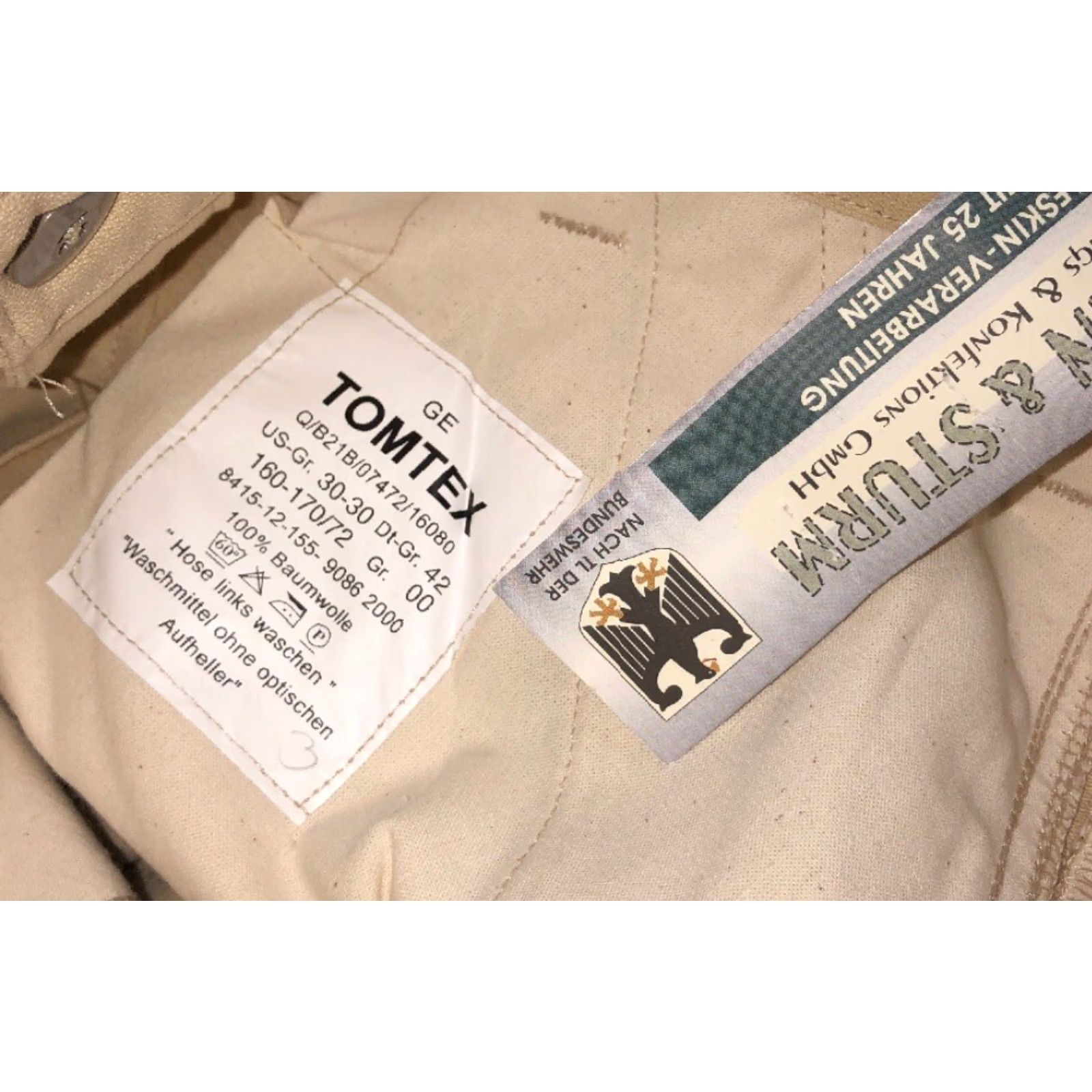 Vintage Winnen And Sturn Mens Beige Multi Pocket Pants 30 X 30(27 In X 32 In)Pleated NEW Size US 32 / EU 48 - 5 Thumbnail