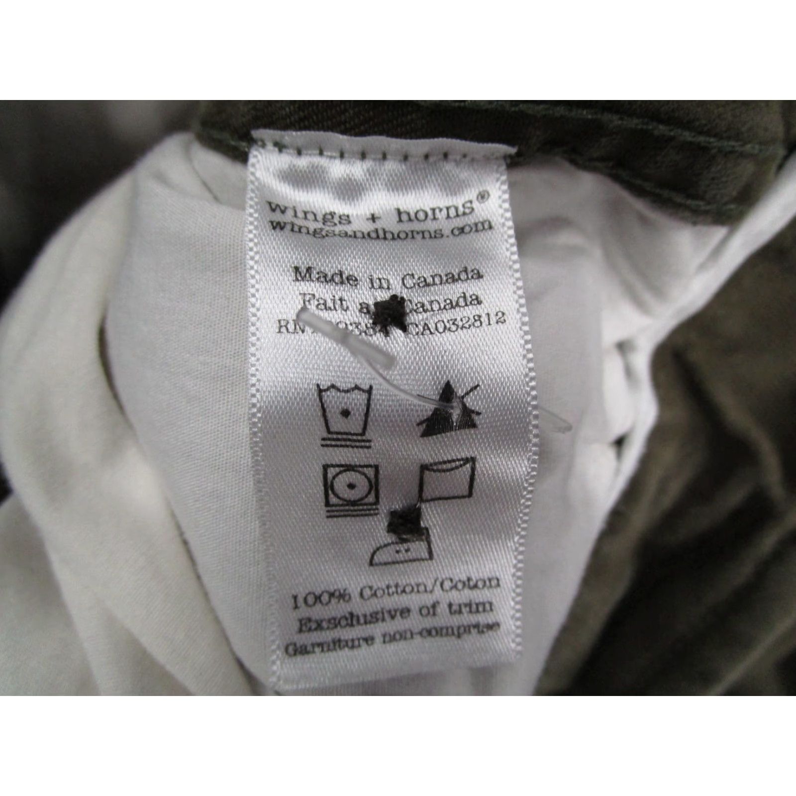 Vintage Wings + Horns Mens Green Slim Fit Chino Pants 29x30 Cotton Canvas 5-Pocket Casual Straight Leg Made in Canada Size US 29 - 4 Thumbnail