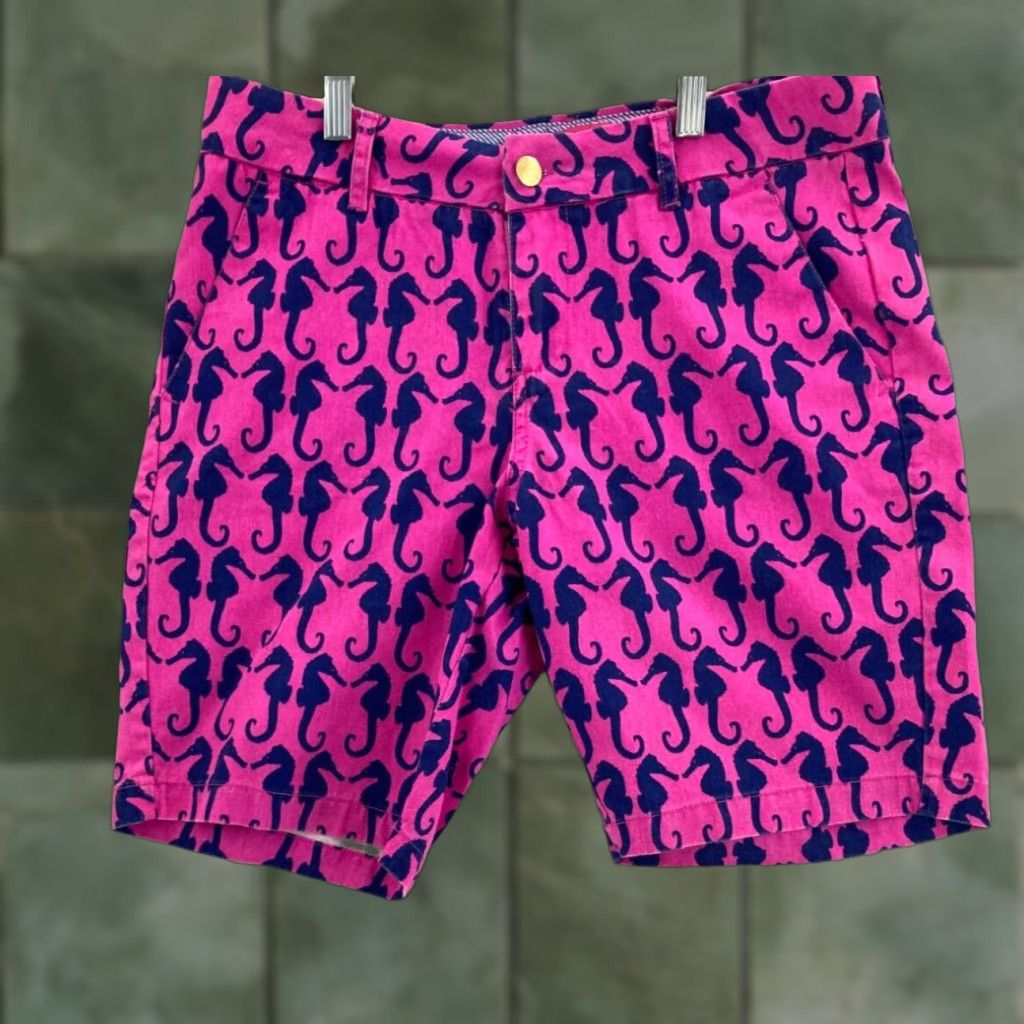 Vintage Macbeth Collection Womens Pink Seahorse Shorts Small Size 28" / US 6 / IT 42 - 1 Thumbnail