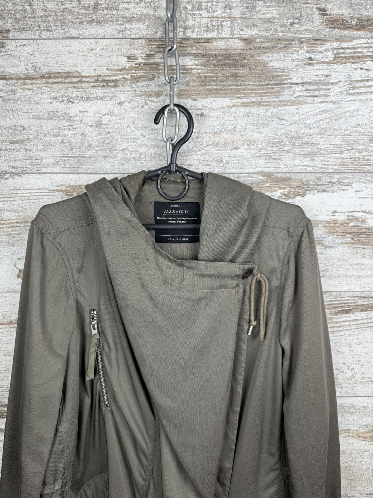 Allsaints Vintage ALLSAINTS PORTERE KHAKI PARKA COAT Japanese Y2K Size L / US 10 / IT 46 - 2 Thumbnail