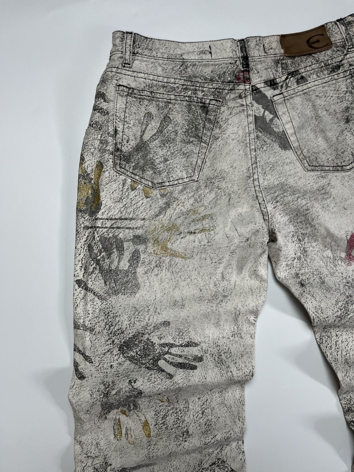 Just Cavalli Just Cavalli × Roberto Cavalli Handprint Trompe L'oeil Jeans Size 29" - 14 Thumbnail