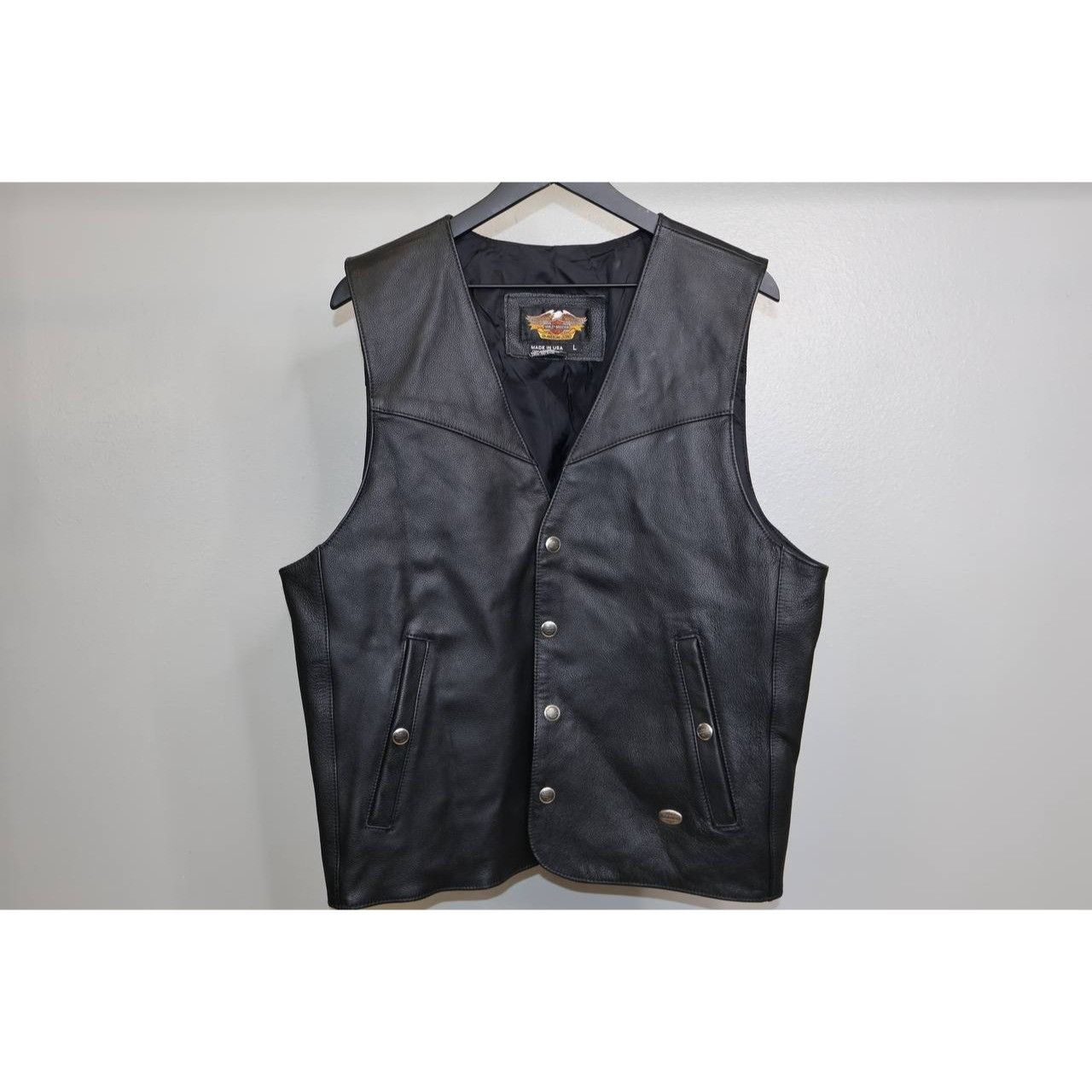 Vintage Vintage Harley Davidson Leather Biker Vest Men’s L Size US L / EU 52-54 / 3 - 1 Thumbnail