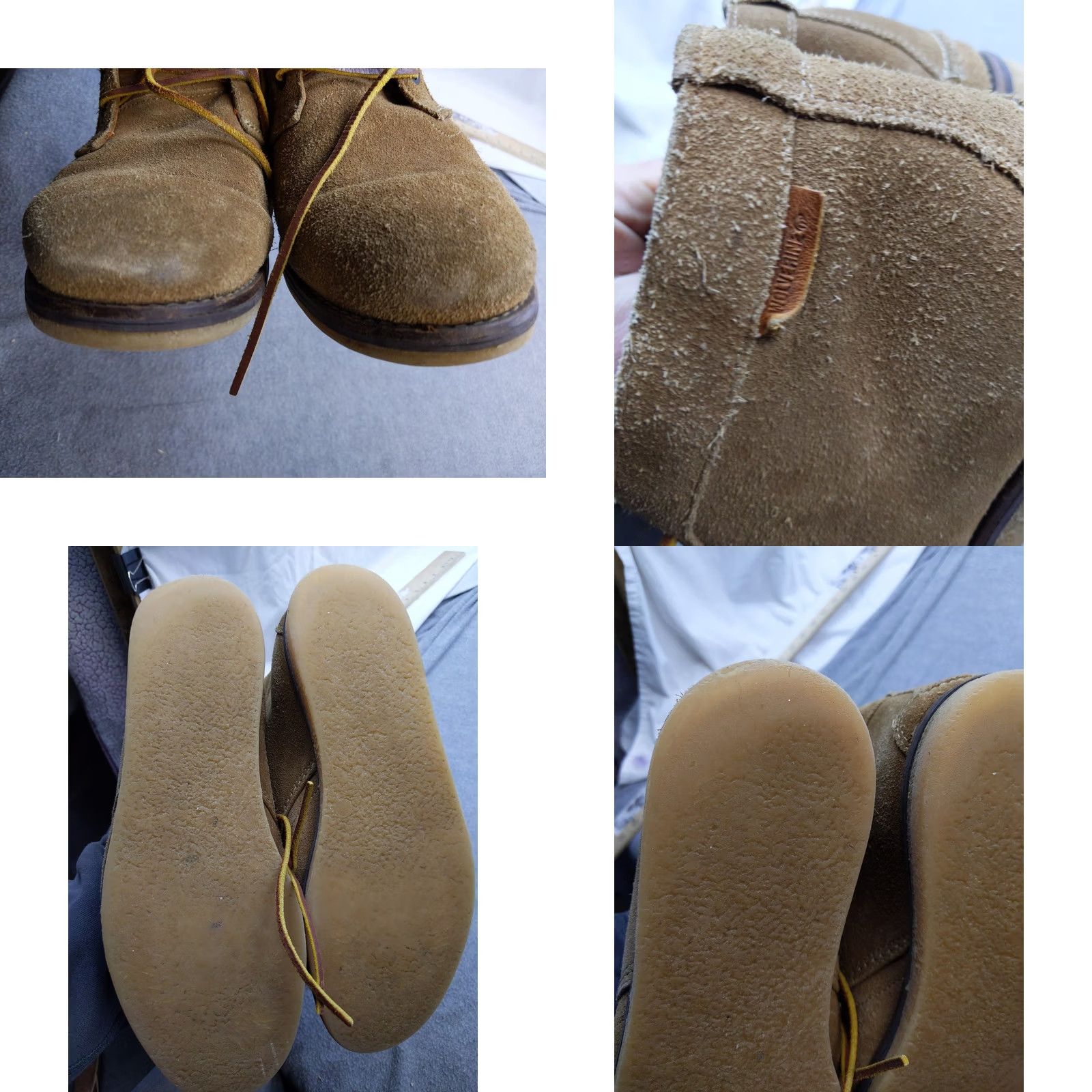 Vintage Wolverine 1883 Chukka Boots Mens 10.5 Brown Suede Crepe Sole Casual Shoes Size US 11 / EU 44 - 8 Thumbnail