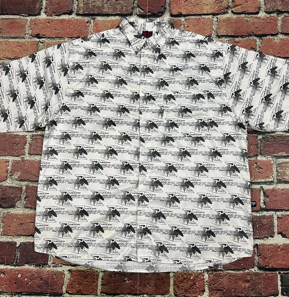 Other Vintage Y2K Pure Playaz Hip Hop Button Up Shirt AOP Logo Size US XL / EU 56 / 4 - 2 Thumbnail