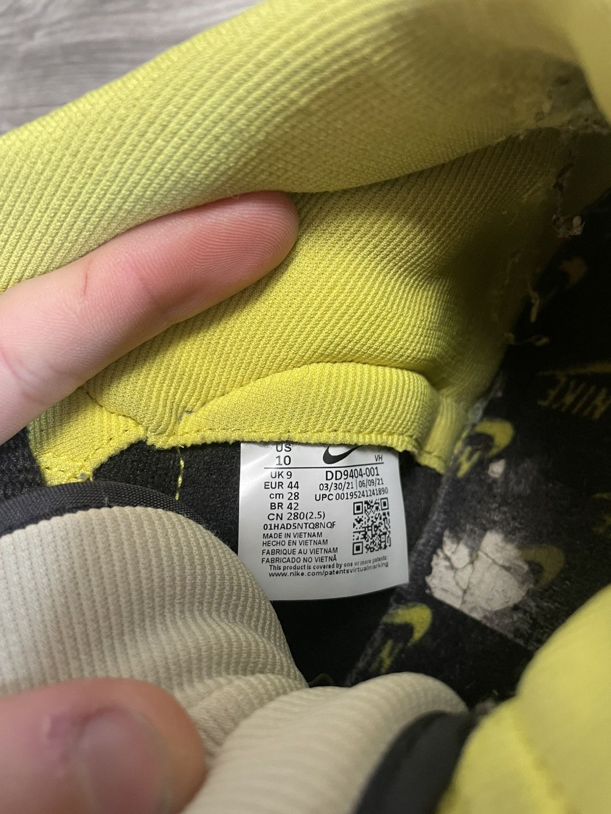 Nike Nike 5 Dunk High 1985 SP Yellow Acid Wash Sneaker Shoes Size US 10.5 / EU 43-44 - 22 Thumbnail