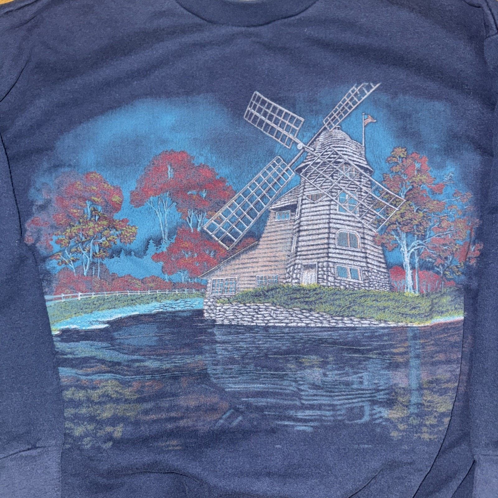 Vintage VNTG Nutcracker Christmas Crewneck Sweatshirt Blue M 22x24 Size US M / EU 48-50 / 2 - 2 Thumbnail