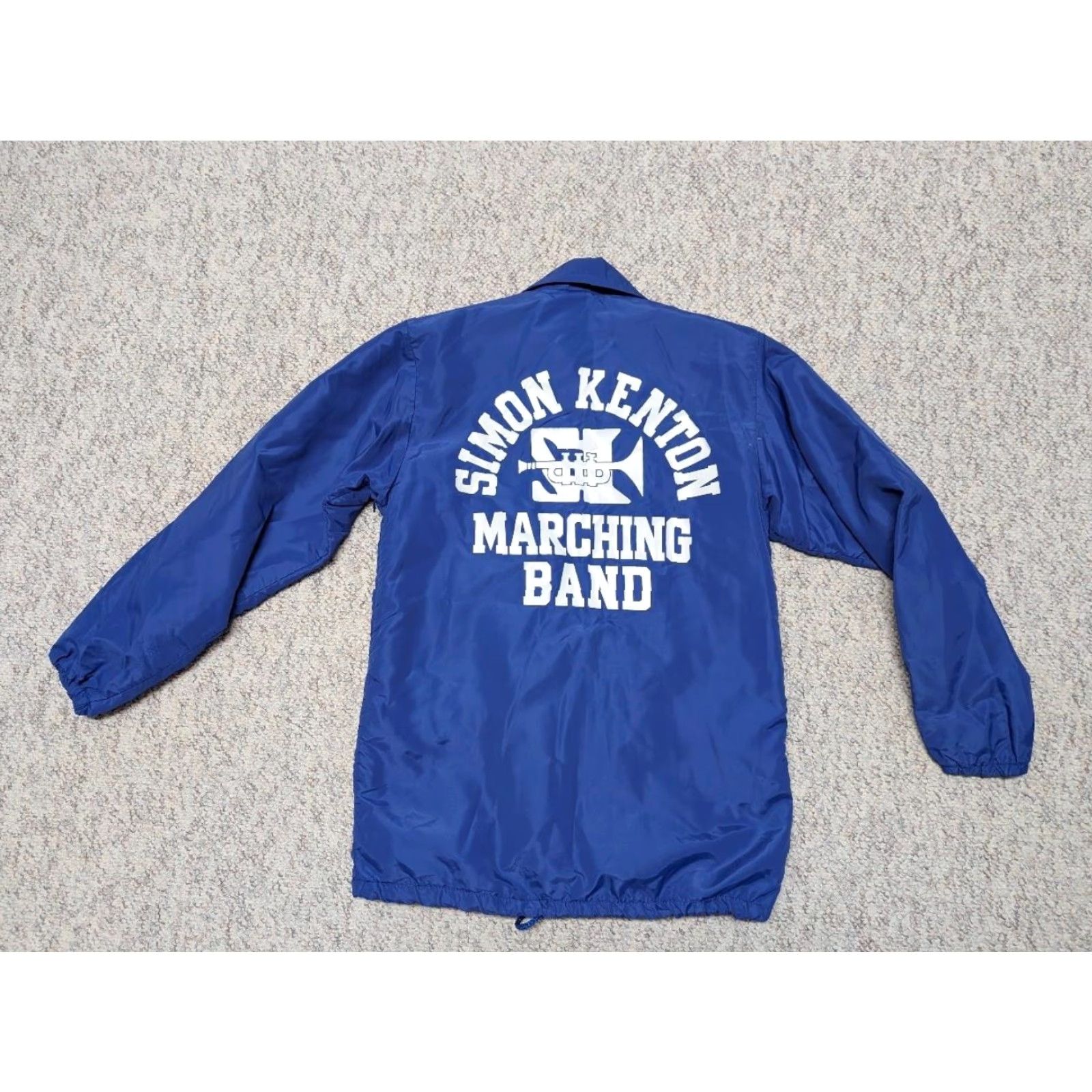 Simons VINTAGE jacket CHAIN STITCH windbreaker S blue Women S MARCHING BAND FELCO USA nylon snap jacket Size S / US 4 / IT 40 - 2 Thumbnail