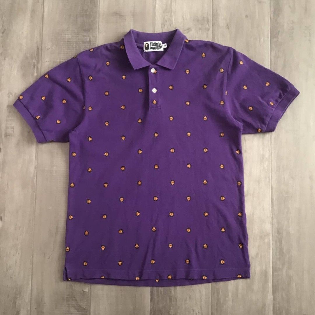 Bape BAPE Milo Monogram Polo Shirt a bathing ape NIGO Size US S / EU 44-46 / 1 - 2 Thumbnail