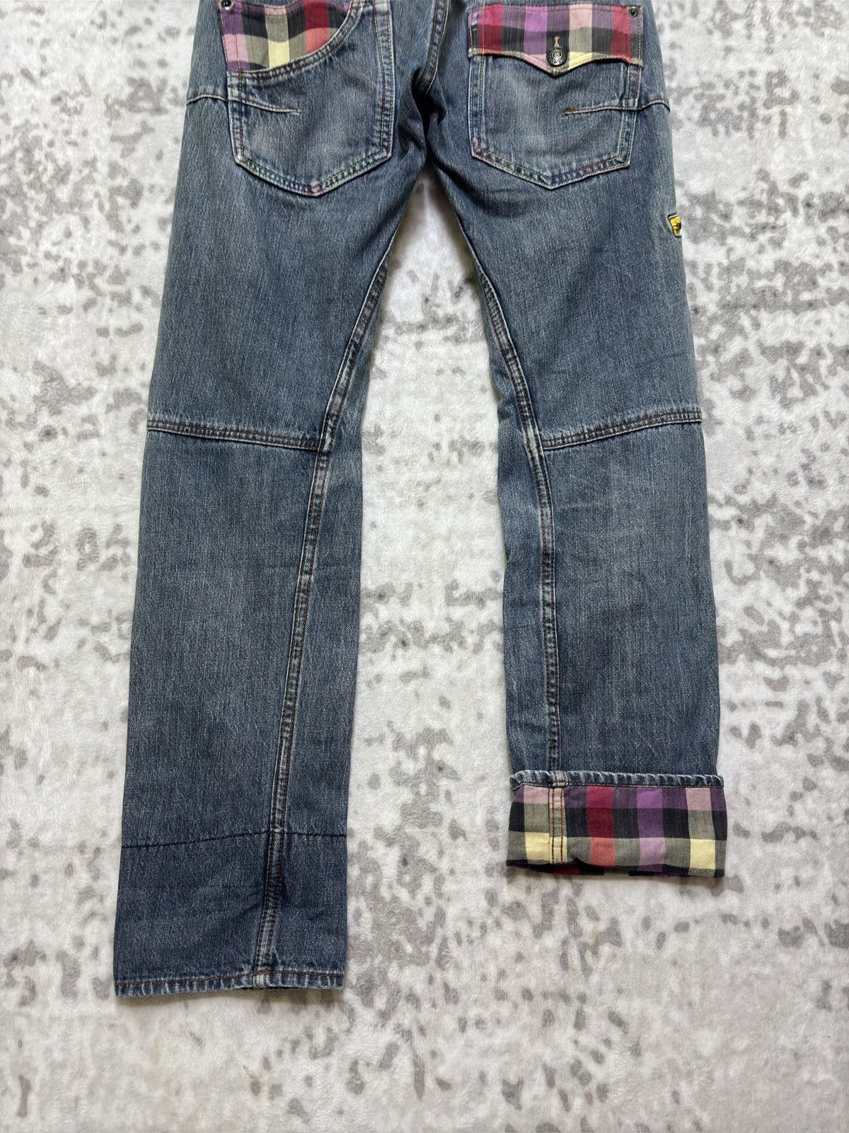 Hysteric Glamour Rare Dominate Handcrafted Plaid Double Waist Grunge Jeans Size US 29 - 11 Thumbnail