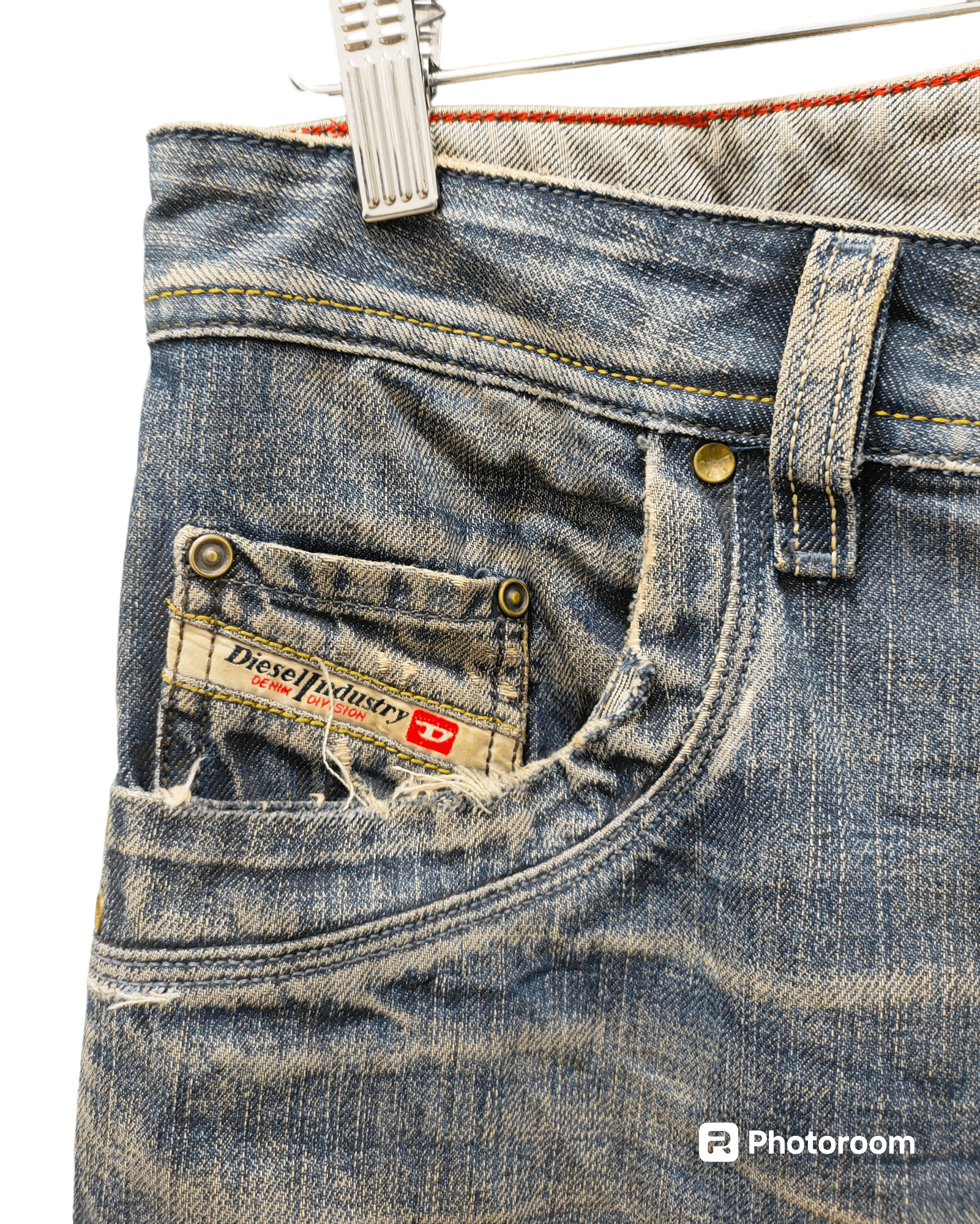 Diesel 💥 Distressed Flared Diesel Industry Denim 💥 Size US 33 - 4 Thumbnail