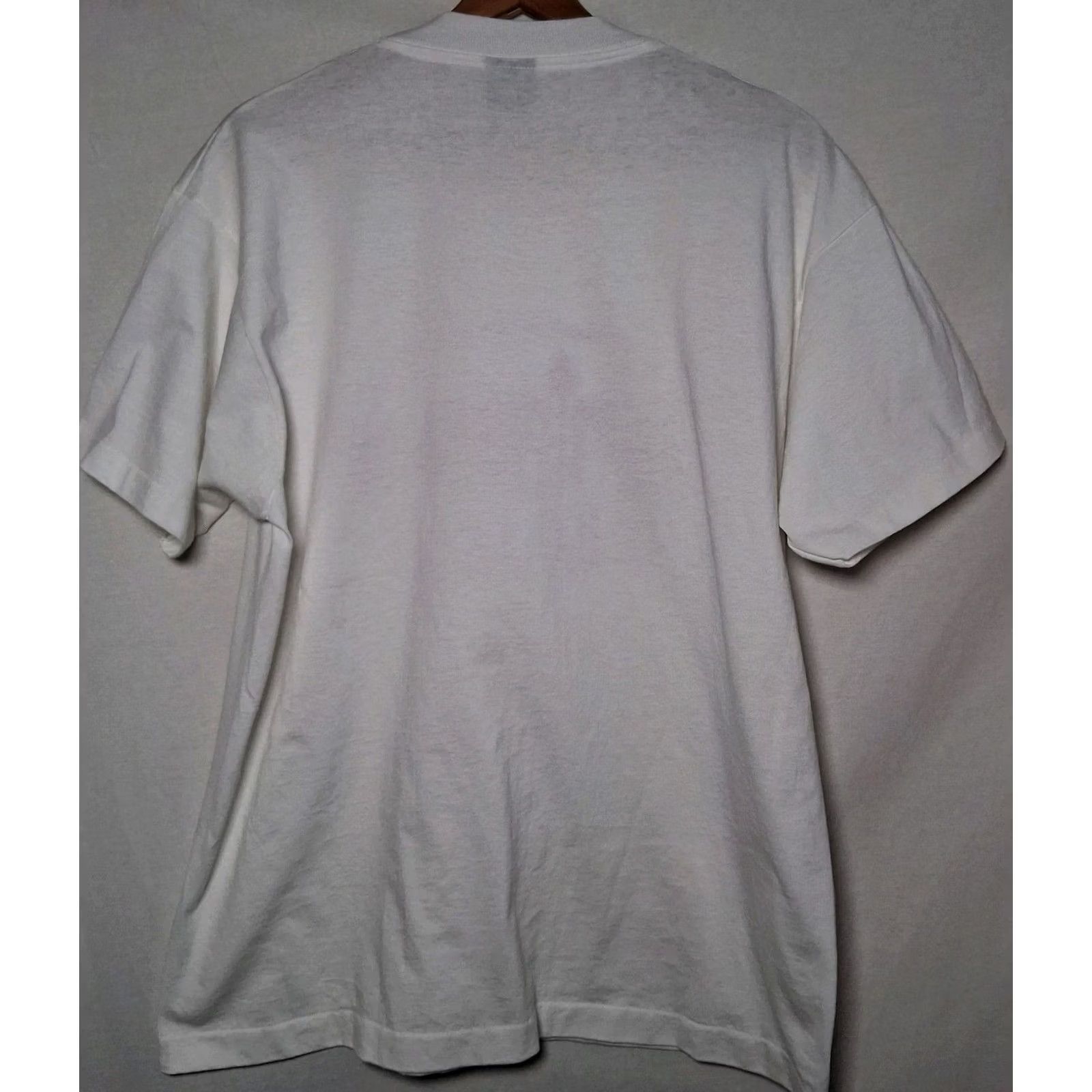 Vintage VINTAGE Screen Stars Best T-Shirt XL White Short Sleeve Crew Neck graphic WV Courthouse Main Street USA West Virginia Tourist Pink Vintage 60s? Size US XL / EU 56 / 4 - 3 Thumbnail