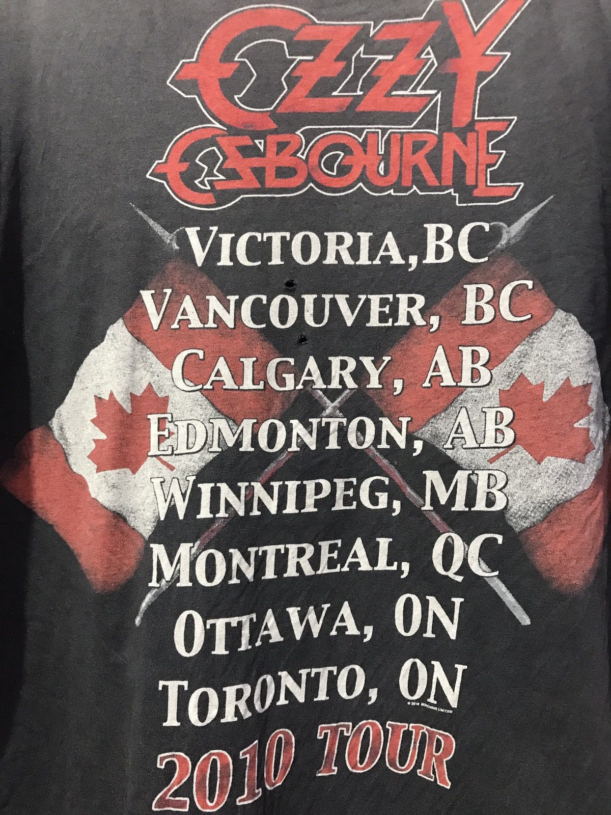 Band Tees × Black Sabbath × Vintage Ozzy Osbourne 2010 Scream Tour Canada Vintage T-Shirt Size US L / EU 52-54 / 3 - 4 Thumbnail