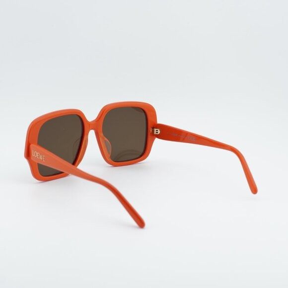 Loewe Loewe LW40134U 42E Sunglasses Orange Square Frame, Brown Size ONE SIZE - 4 Thumbnail