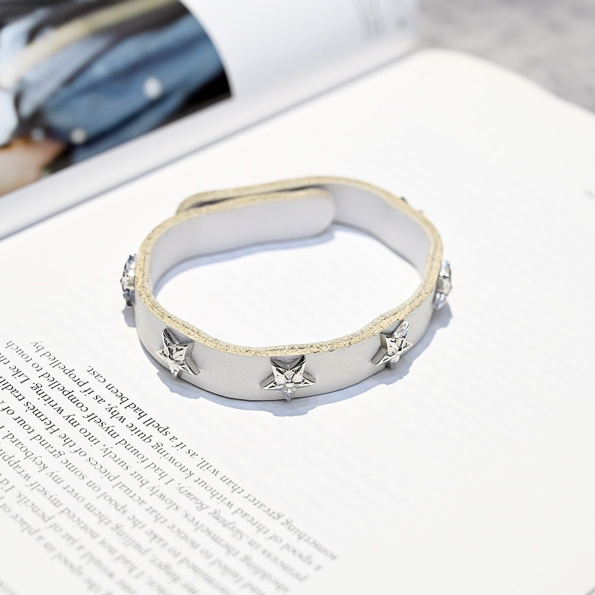 Chrome Hearts CHROME HEARTS 2 BTTN / 2 SNAP STAR SILVER BRACELET WHITE Size ONE SIZE - 8 Thumbnail