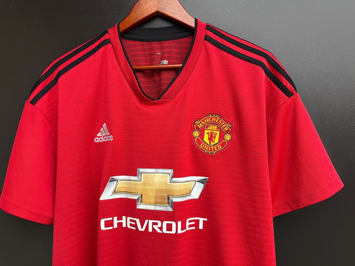 Adidas MANCHESTER UNITED 2018 2019 HOME FOOTBALL SHIRT KIT JERSEY Size US XL / EU 56 / 4 - 2 Thumbnail