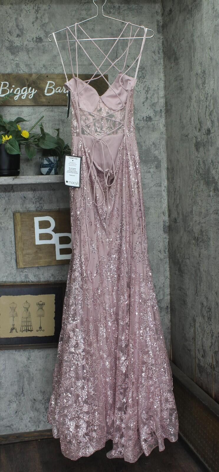 Other Blondie Nites Glitter Corset-bodice Gown Dress Rose Pink 13 Size M / US 6-8 / IT 42-44 - 2 Thumbnail