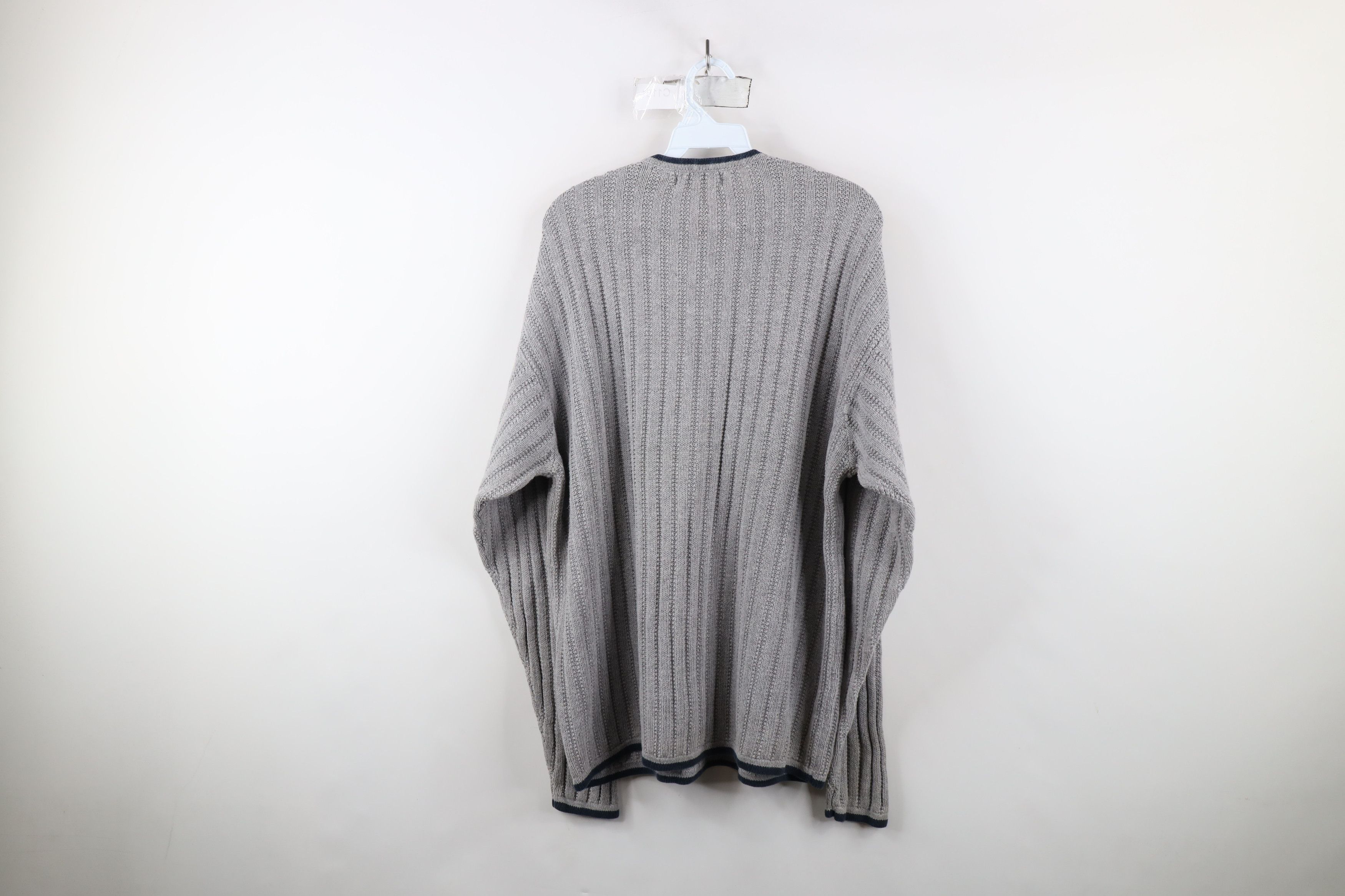 Vintage Vintage 90s Streetwear Thermal Ribbed Knit Henley Sweater Size US M / EU 48-50 / 2 - 9 Thumbnail