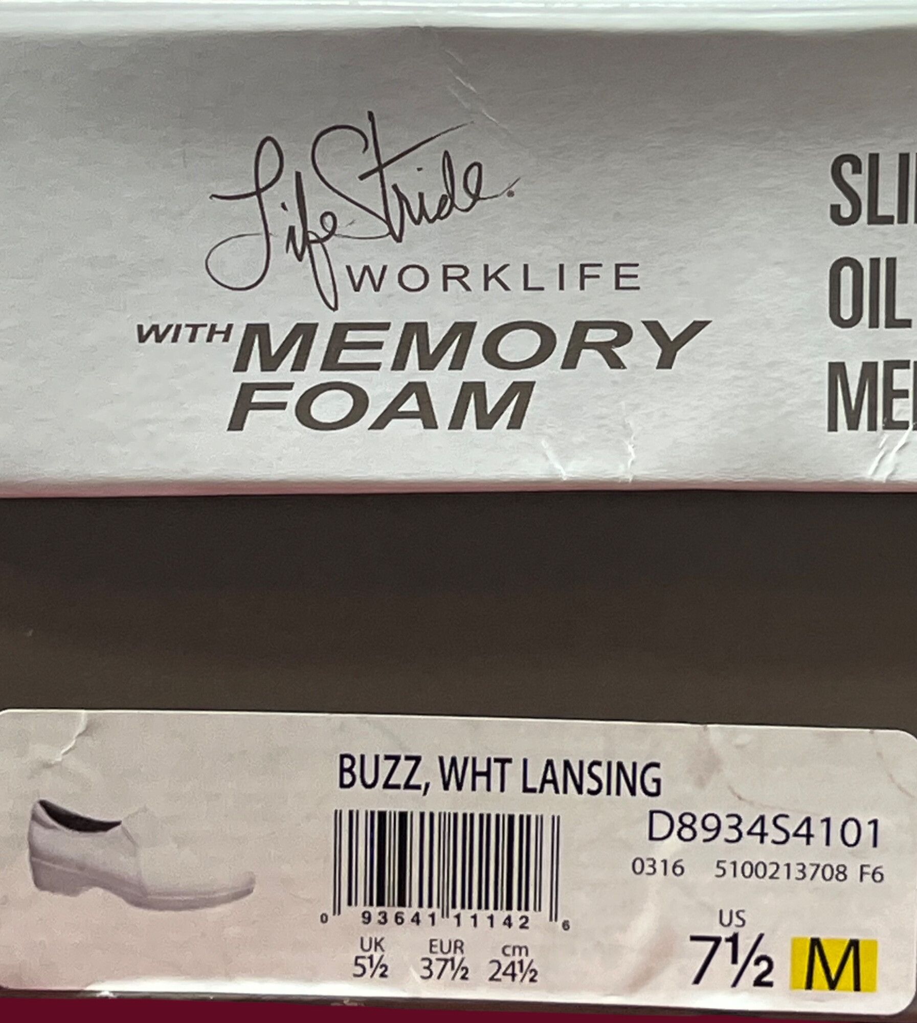 Other Life Stride WorkLife - Buzz White Loafer Women's Slip/Oil Re Size US 7.5 / IT 37.5 - 10 Thumbnail